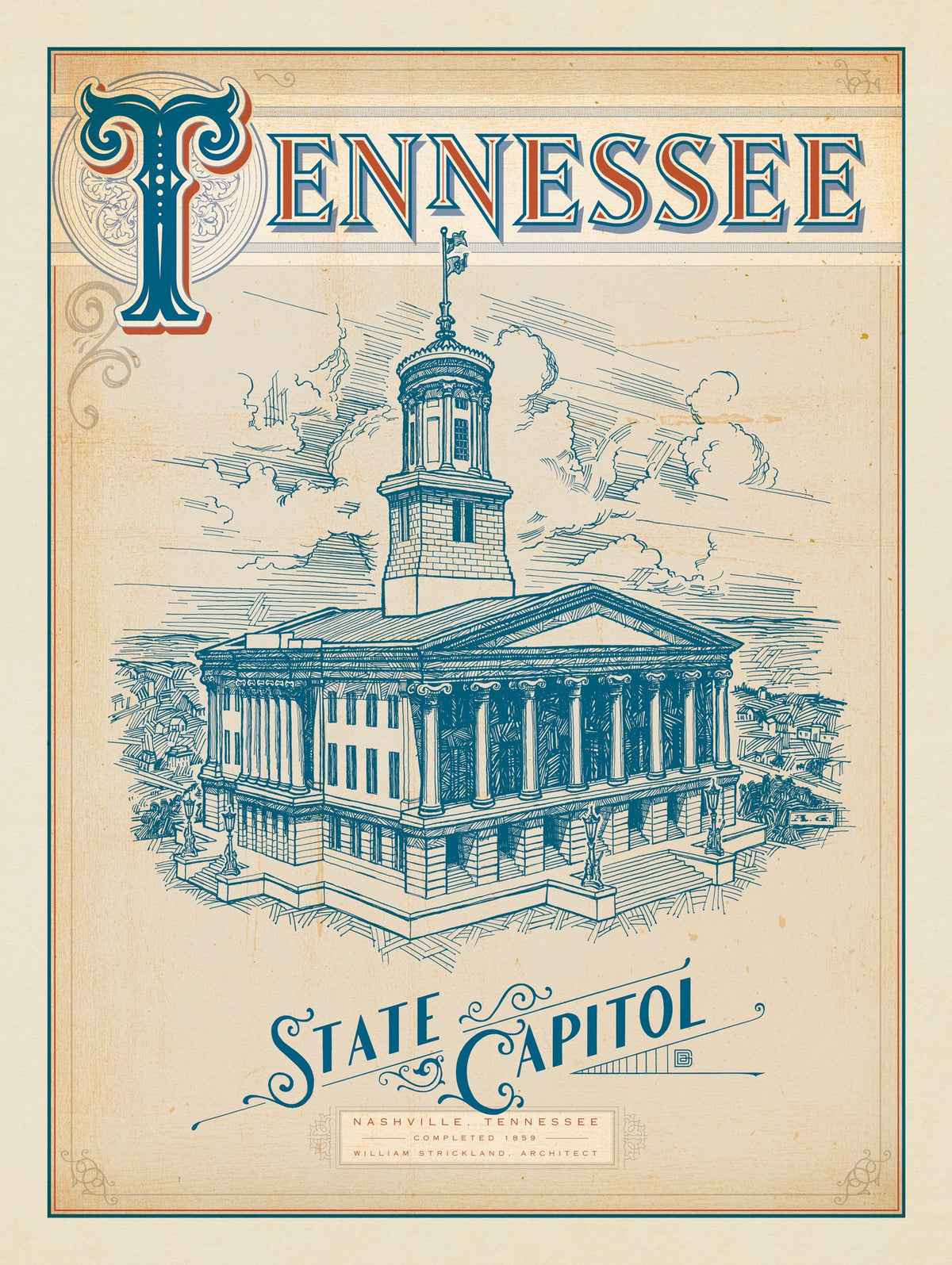 Tennessee State Capitol - Puzzle - Artwork