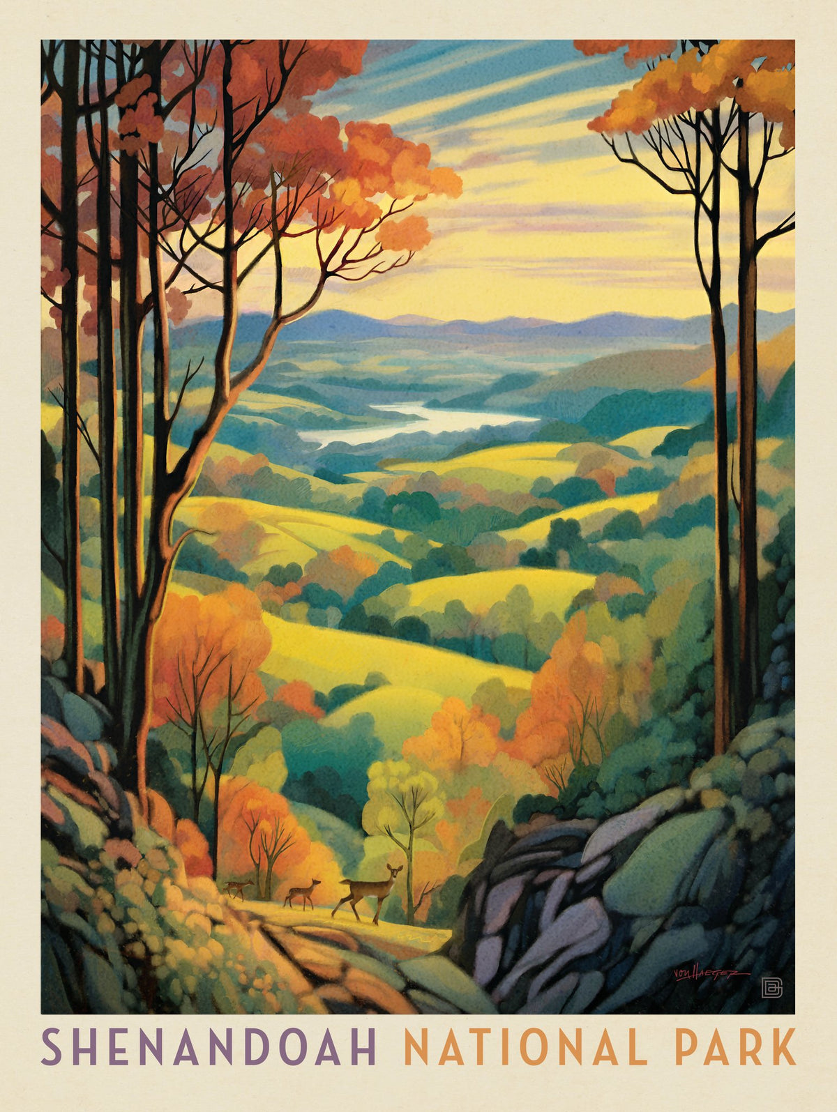 Shenandoah National Park: Rolling Hills - Puzzle - Artwork