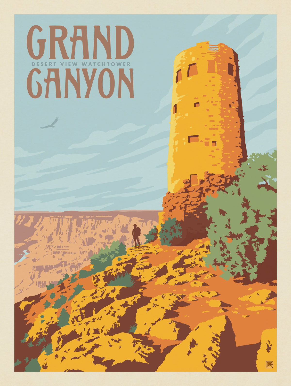 Grand Canyon National Park: Desert View Watchtower - Puzzle - Artwork