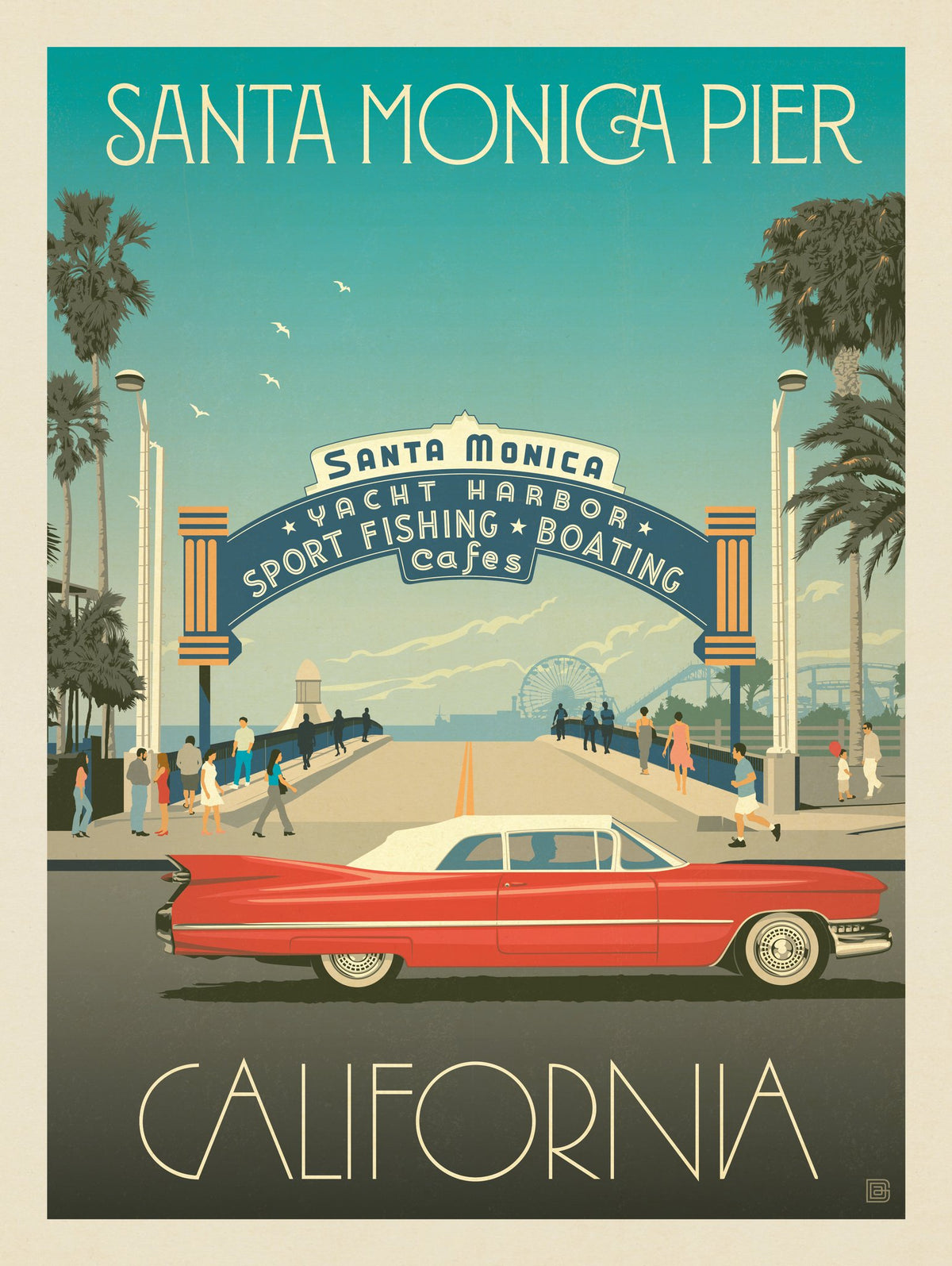 Santa Monica Pier: Classic Sign - Puzzle - Artwork