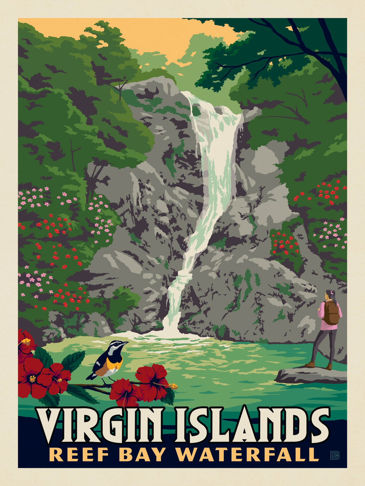 Virgin Islands National Park: Reef Bay Waterfall - Puzzle - Artwork