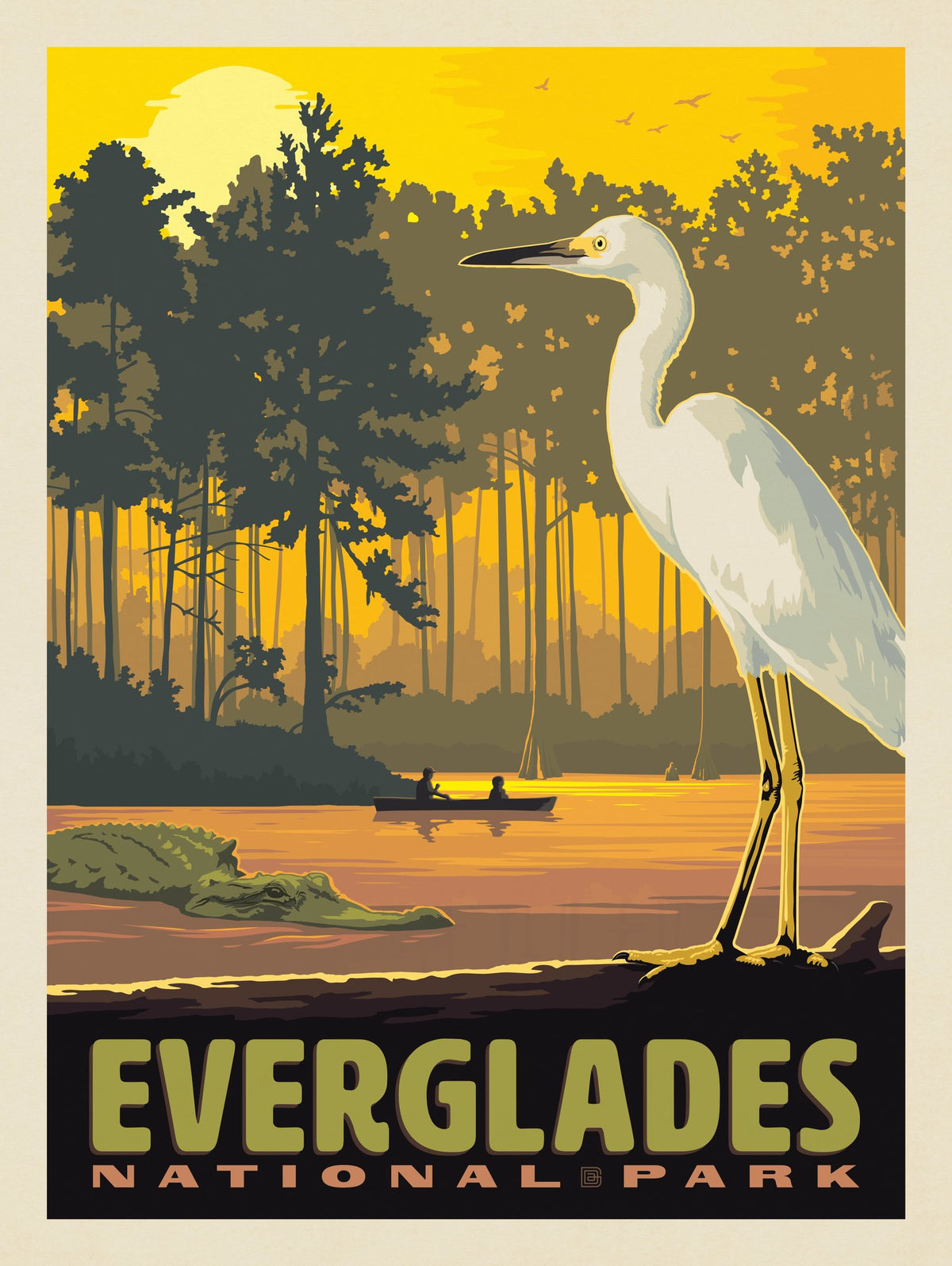 Everglades National Park: Sunset - Puzzle - Artwork