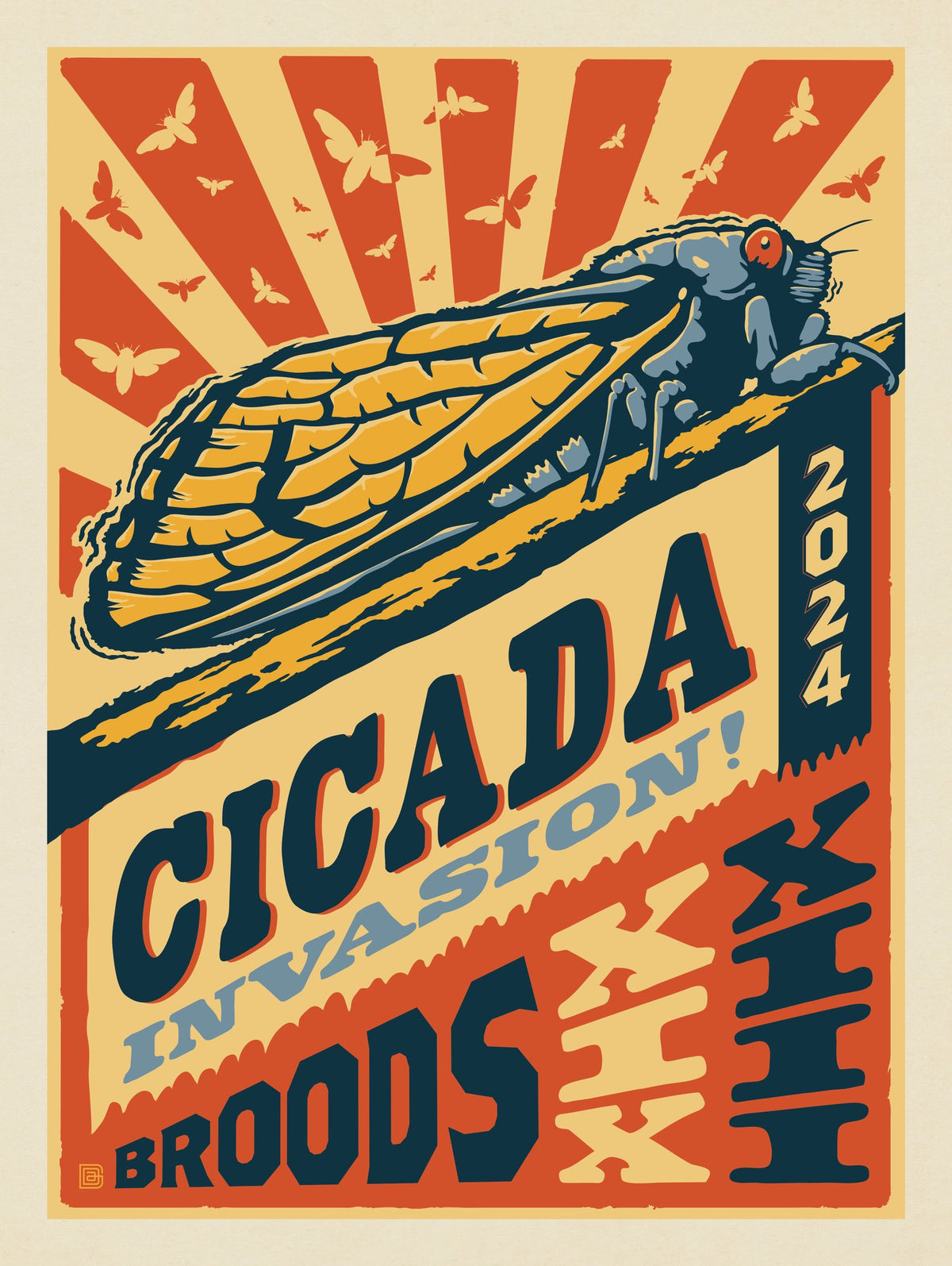 Cicada Invasion: Broods XIII And XIX Letterpress Design - Puzzle - Artwork