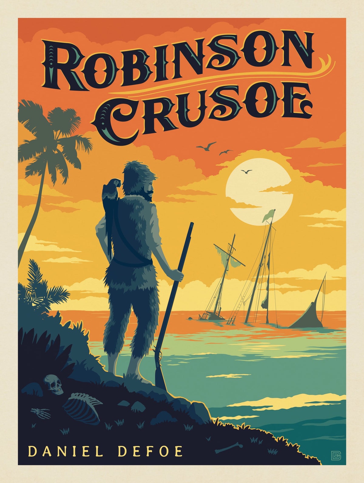 Robinson Crusoe: Daniel Defoe - Puzzle - Artwork