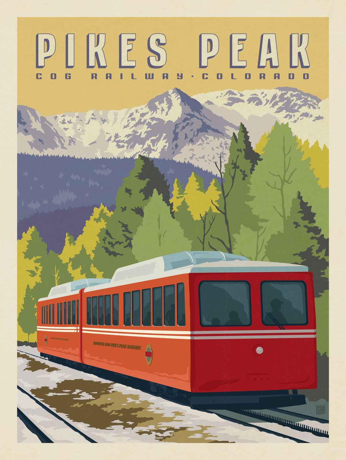 Pikes Peak, CO: Cog Railway - Puzzle - Artwork