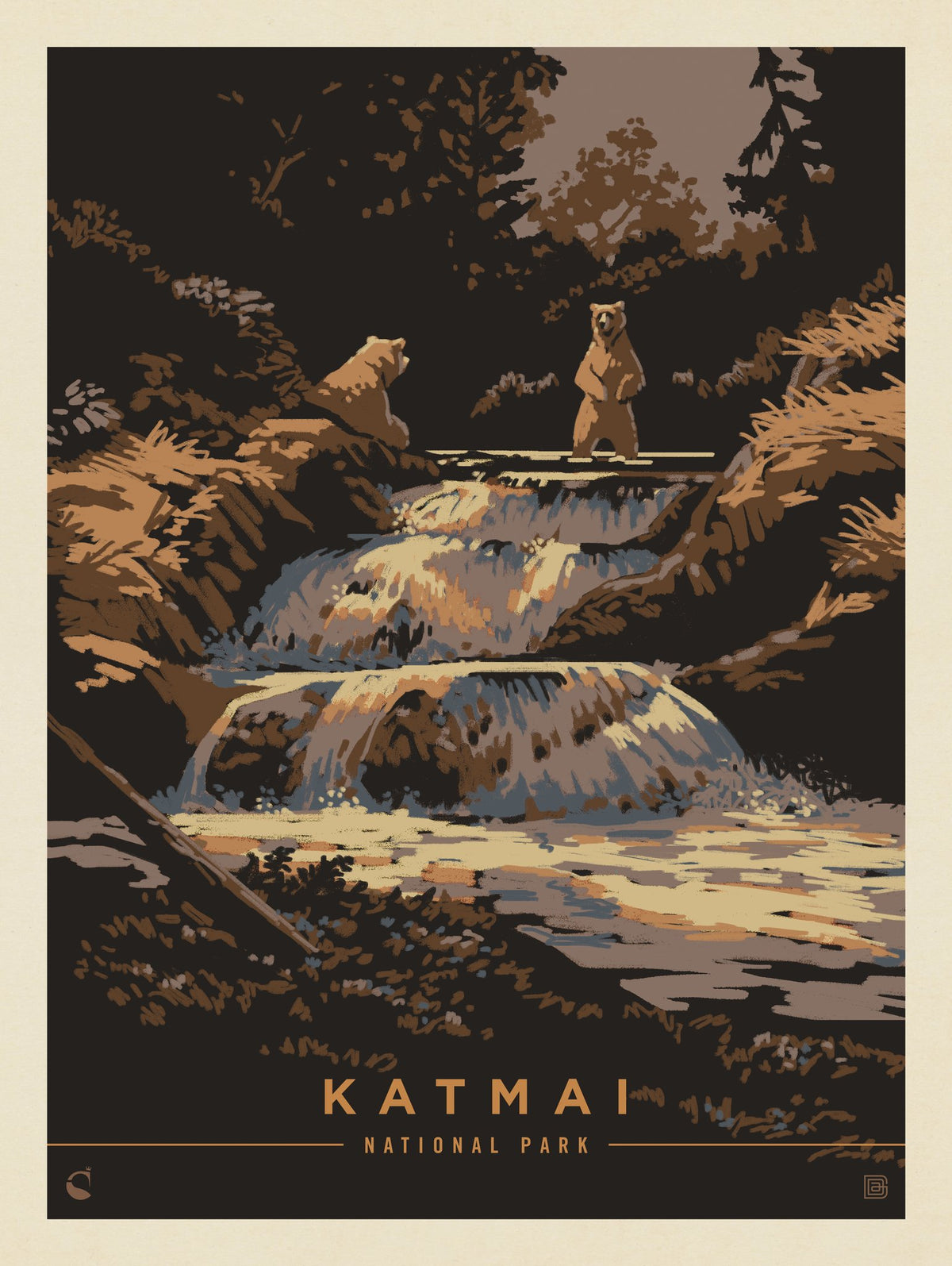 Katmai National Park: Bathing Bears - Puzzle - Artwork