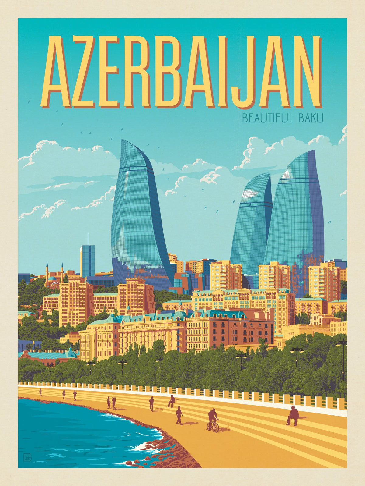 Azerbaijan: Baku - Puzzle - Artwork
