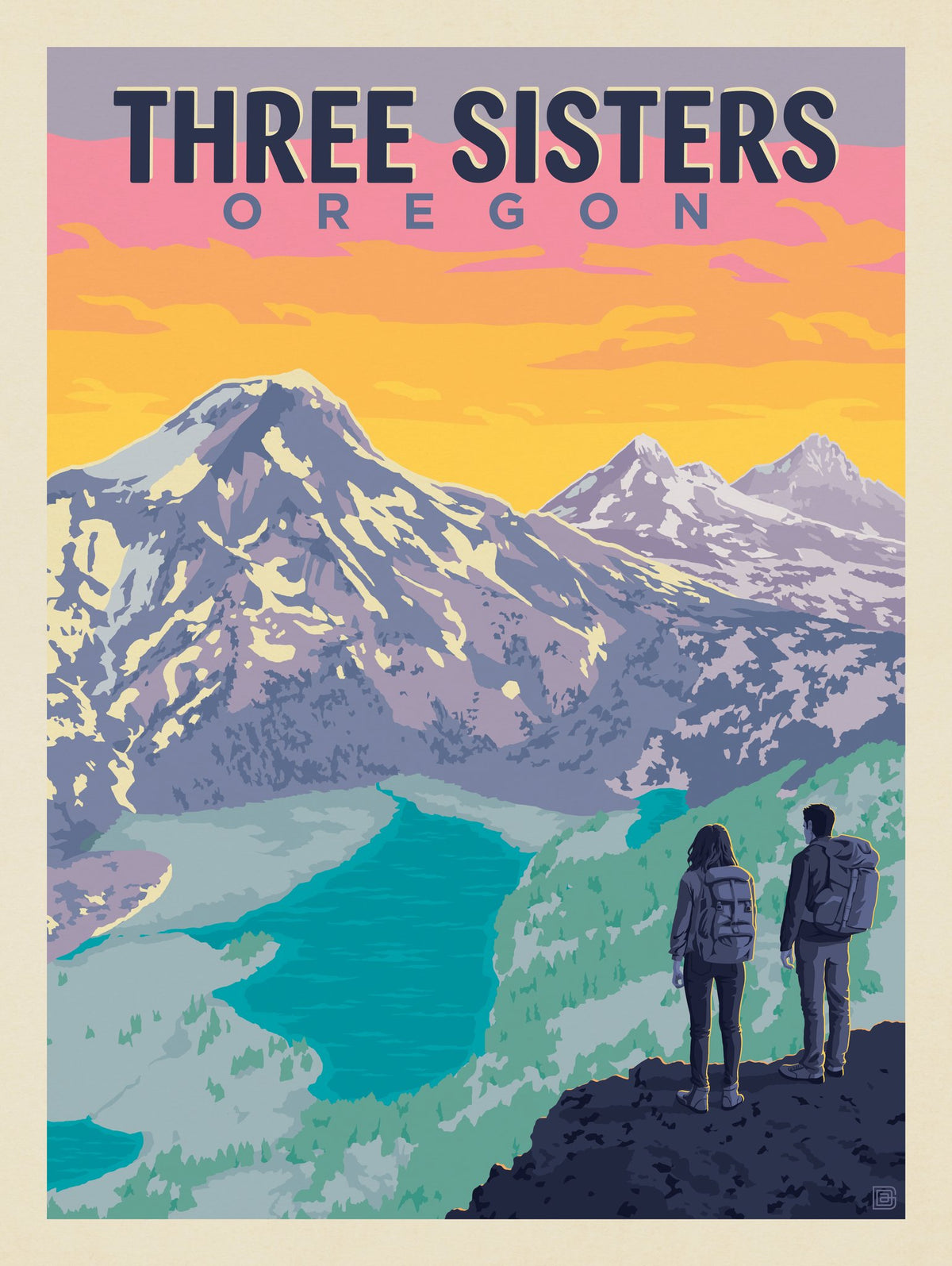 Three Sisters, Oregon - Puzzle - Artwork