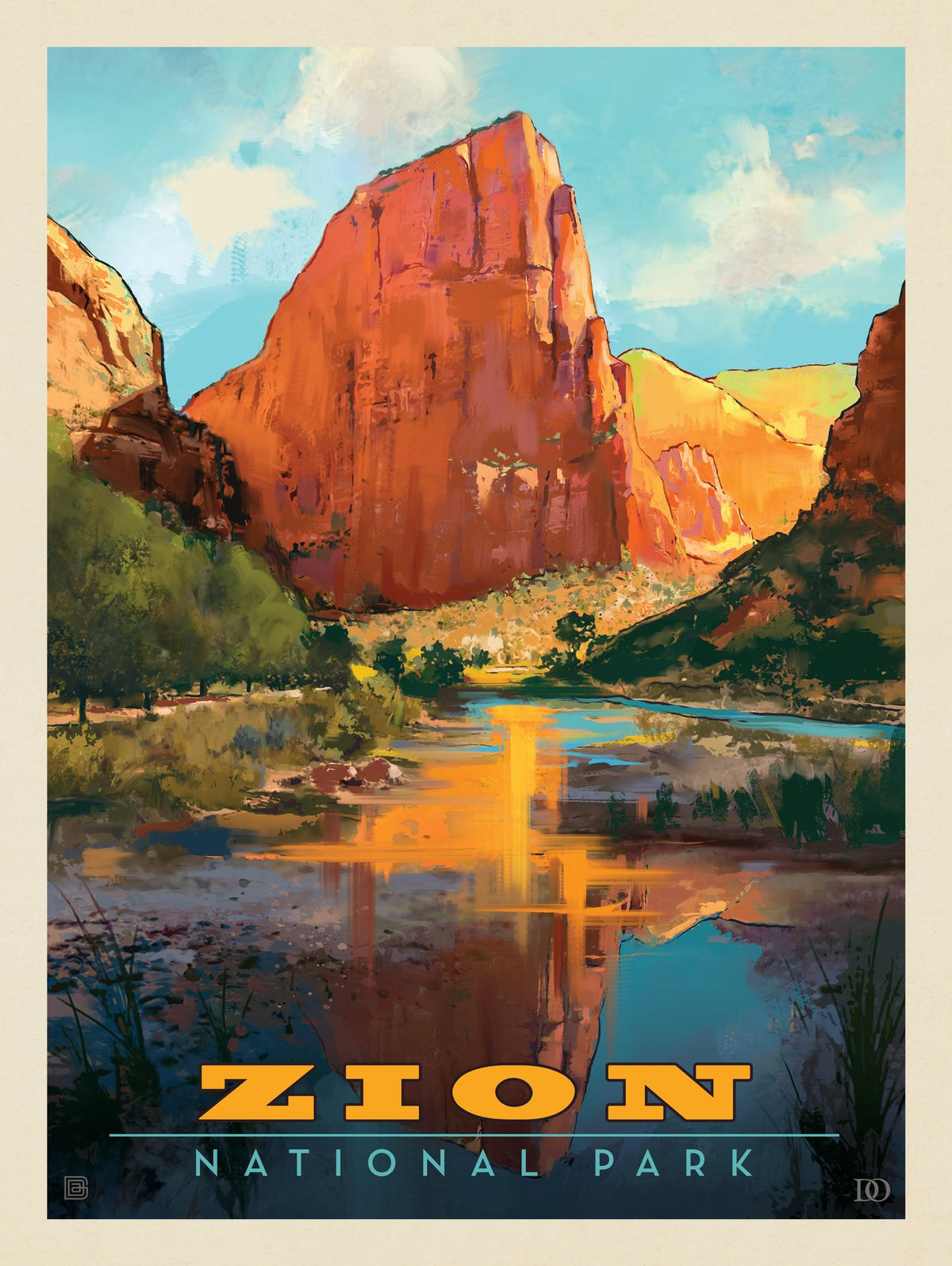 Zion National Park: Virgin River Valley - Puzzle - Artwork