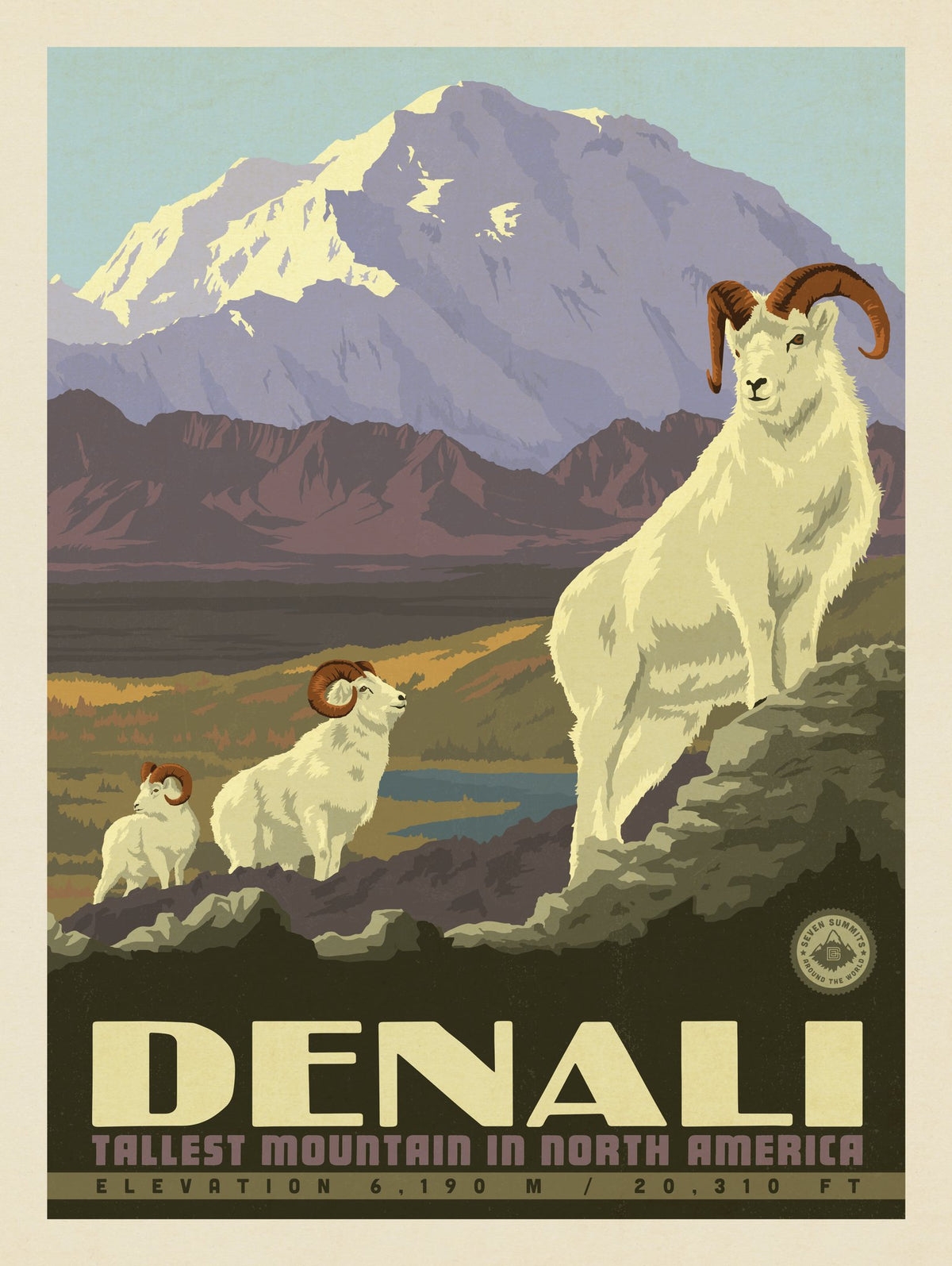 7 Summits: Denali-Tallest Mountain in North America - Puzzle - Artwork