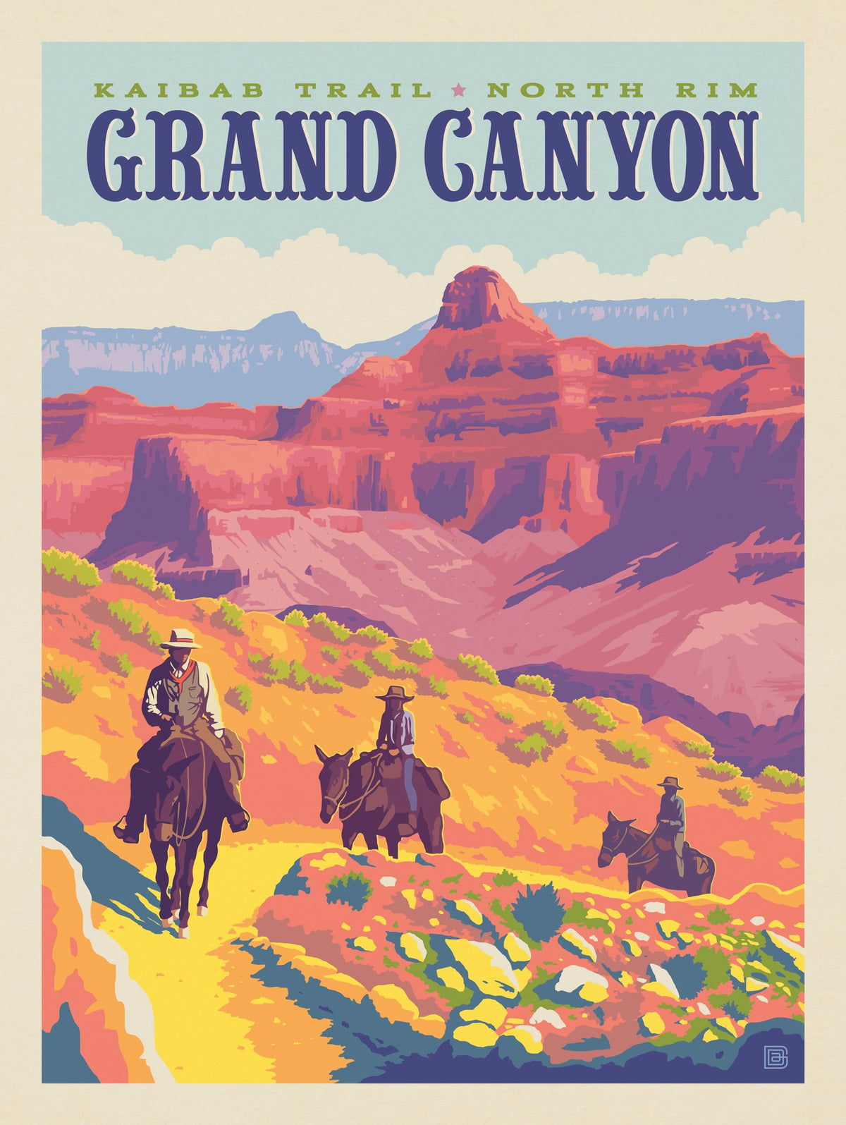 Grand Canyon National Park: North Rim, Kaibab Trail - Puzzle - Artwork