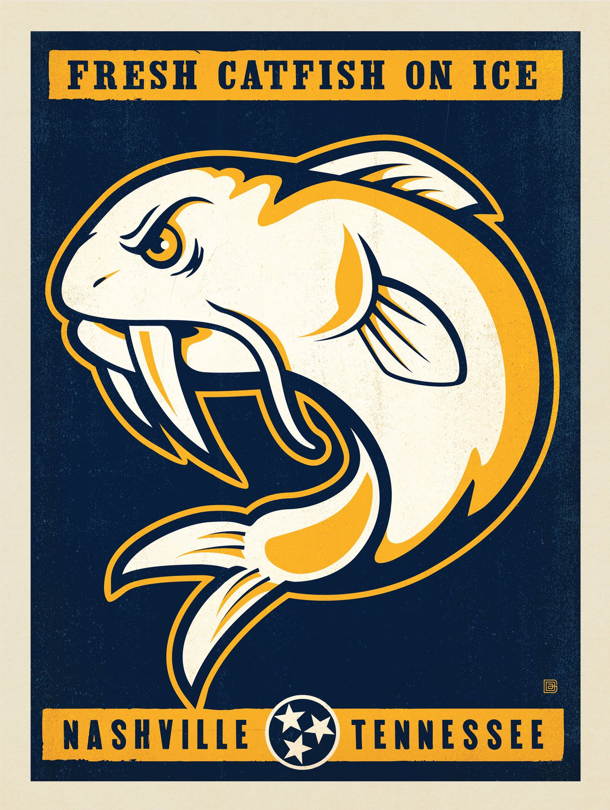 Spirit Of Nashville Hockey Fan Club: Catfish On Ice - Puzzle - Artwork