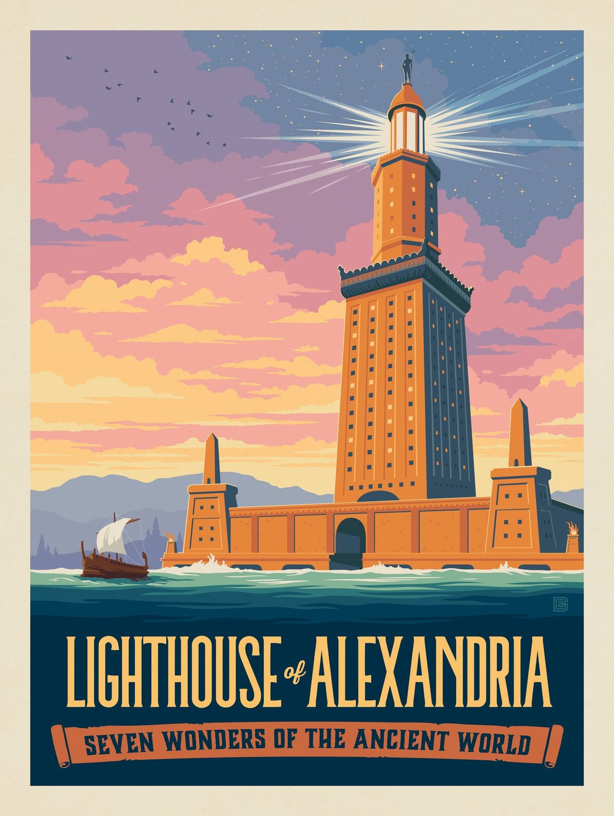 7 Wonders of the Ancient World: The Lighthouse of Alexandria - Puzzle - Artwork