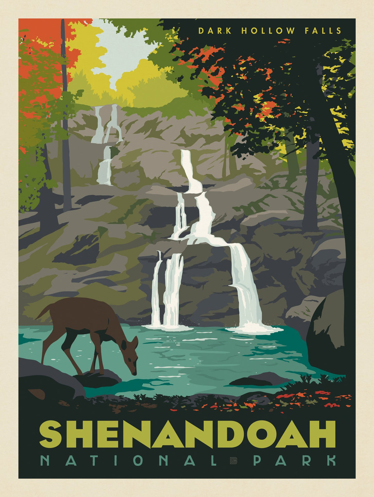 Shenandoah National Park: Dark Hollow Falls - Puzzle - Artwork