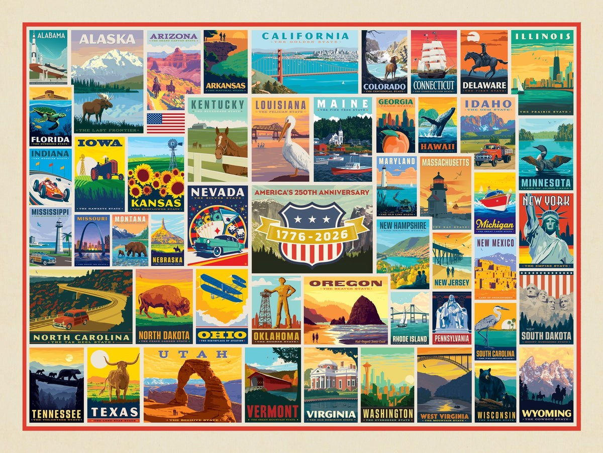 250th Anniversary USA: Collage - Puzzle - Artwork
