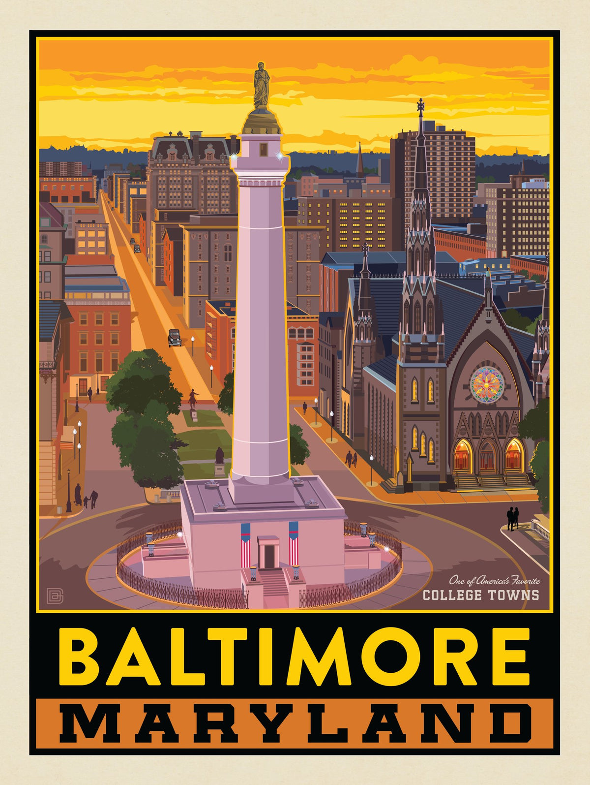 American College Towns: Baltimore, MD - Puzzle - Artwork