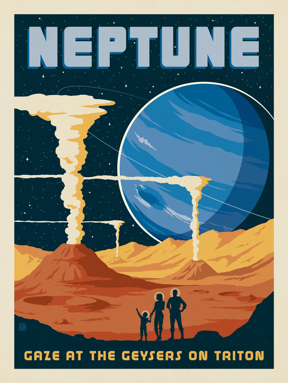 Neptune: The Geysers Of Triton - Puzzle - Artwork