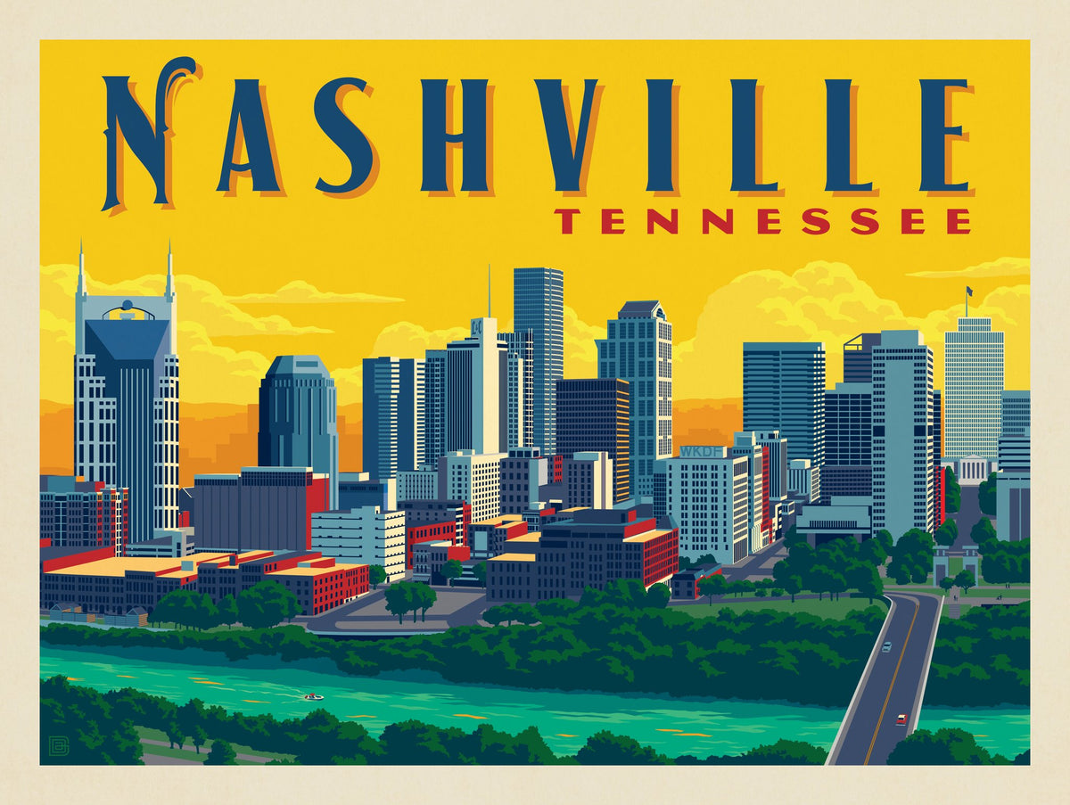 Nashville Sunset Skyline (Horizontal) - Puzzle - Artwork