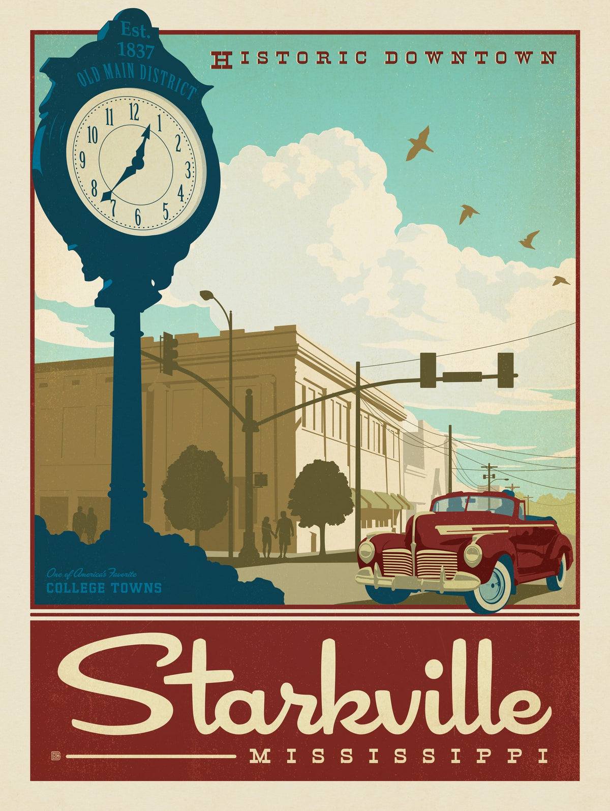 American College Towns: Starkville, MS - Puzzle - Artwork
