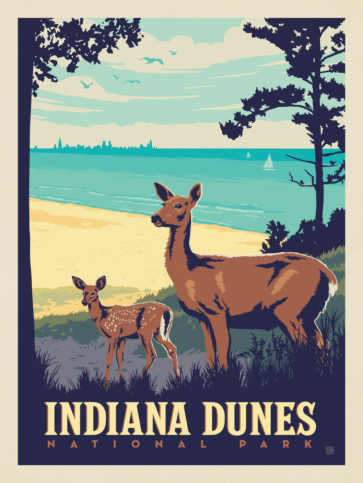 Indiana Dunes National Park: Deer - Puzzle - Artwork