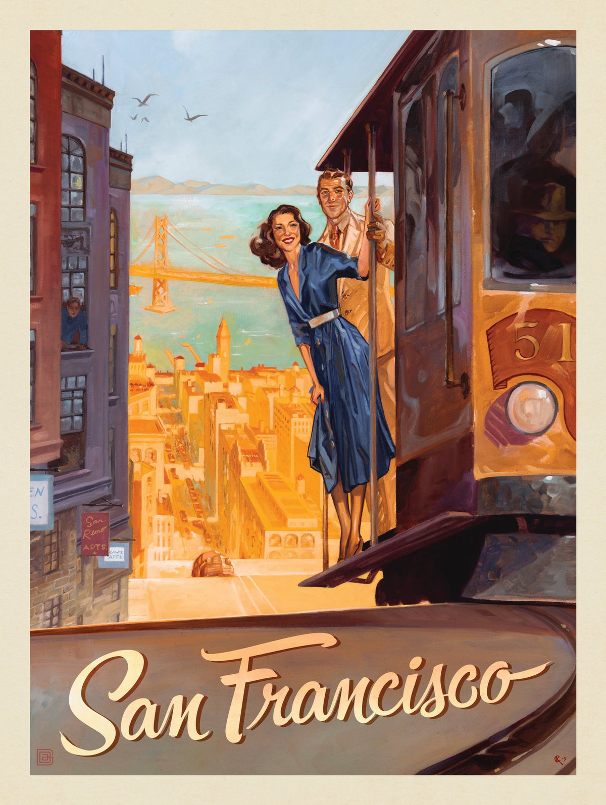San Francisco Trolley Ride - Puzzle - Artwork