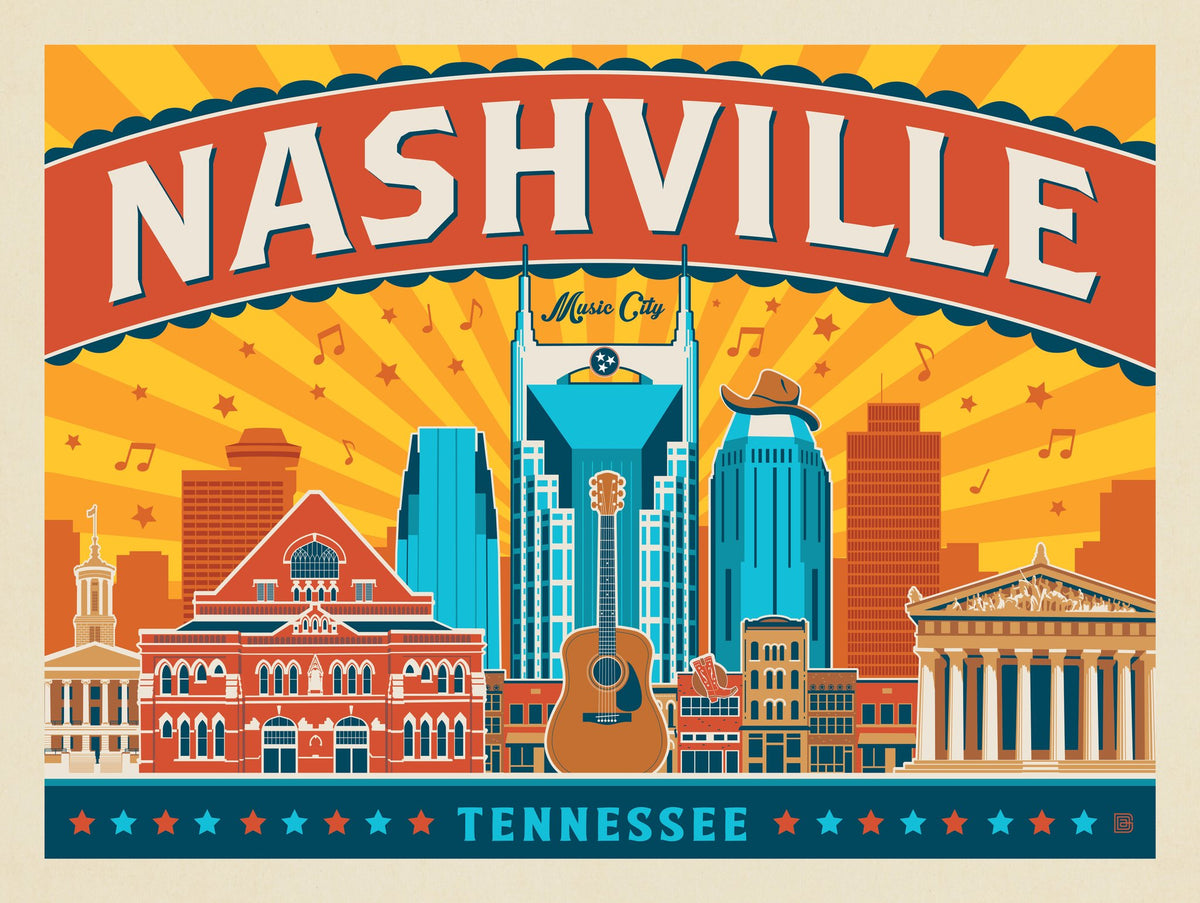 Nashville Landmarks (Horizontal) - Puzzle - Artwork