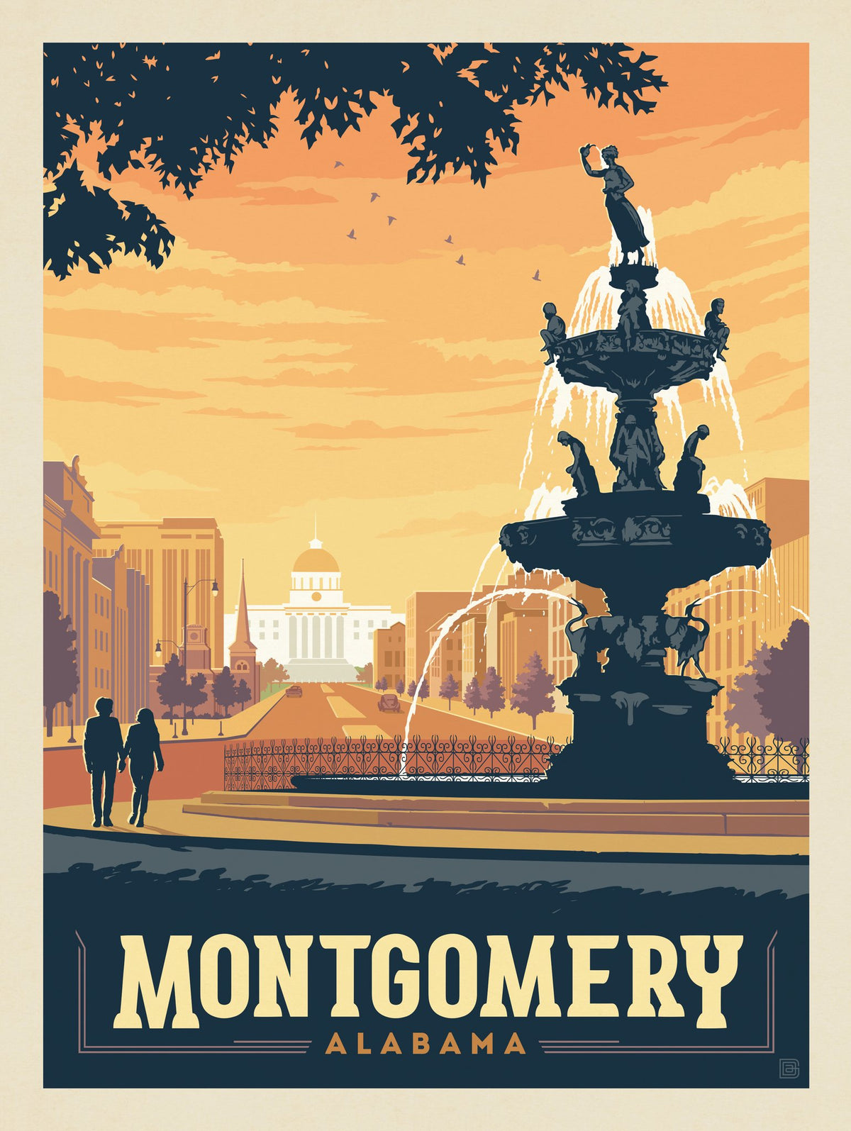 Montgomery Alabama: Court Square Fountain - Puzzle - Artwork
