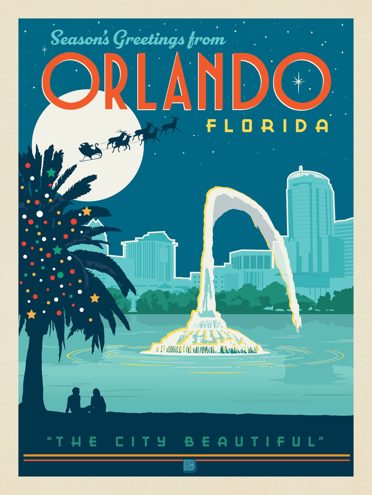 Season's Greetings From Orlando, FL - Puzzle - Artwork