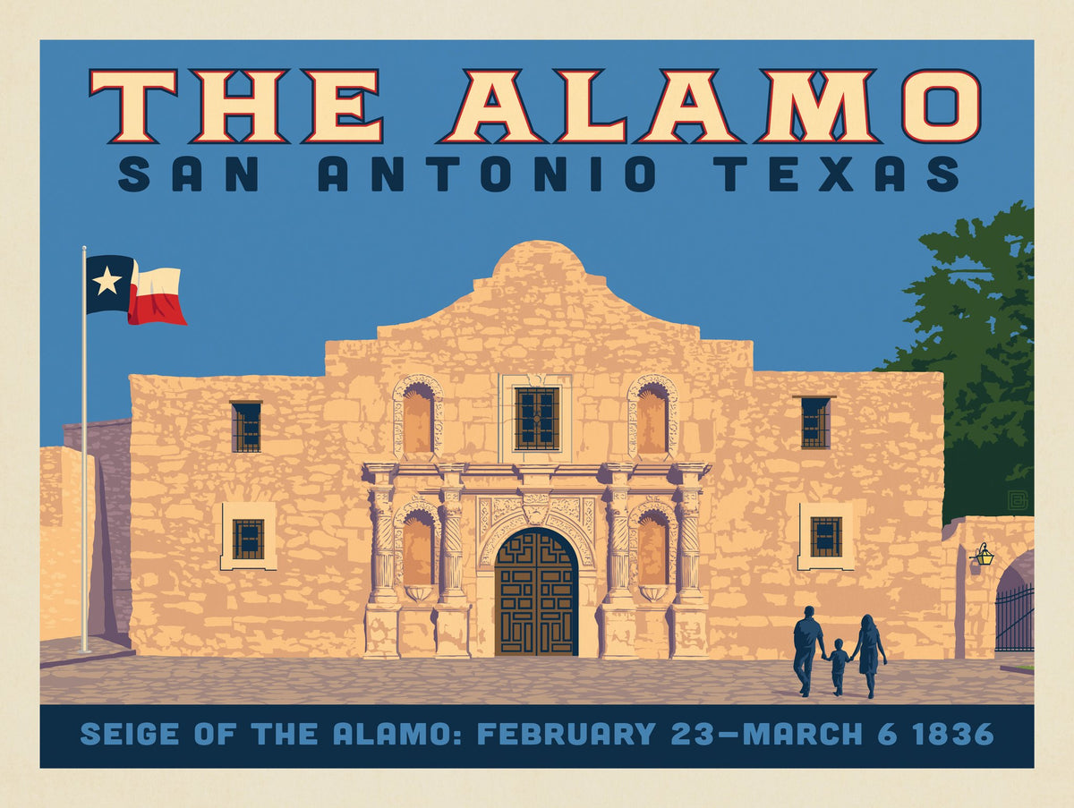 San Antonio, TX: The Alamo (Horizontal) - Puzzle - Artwork
