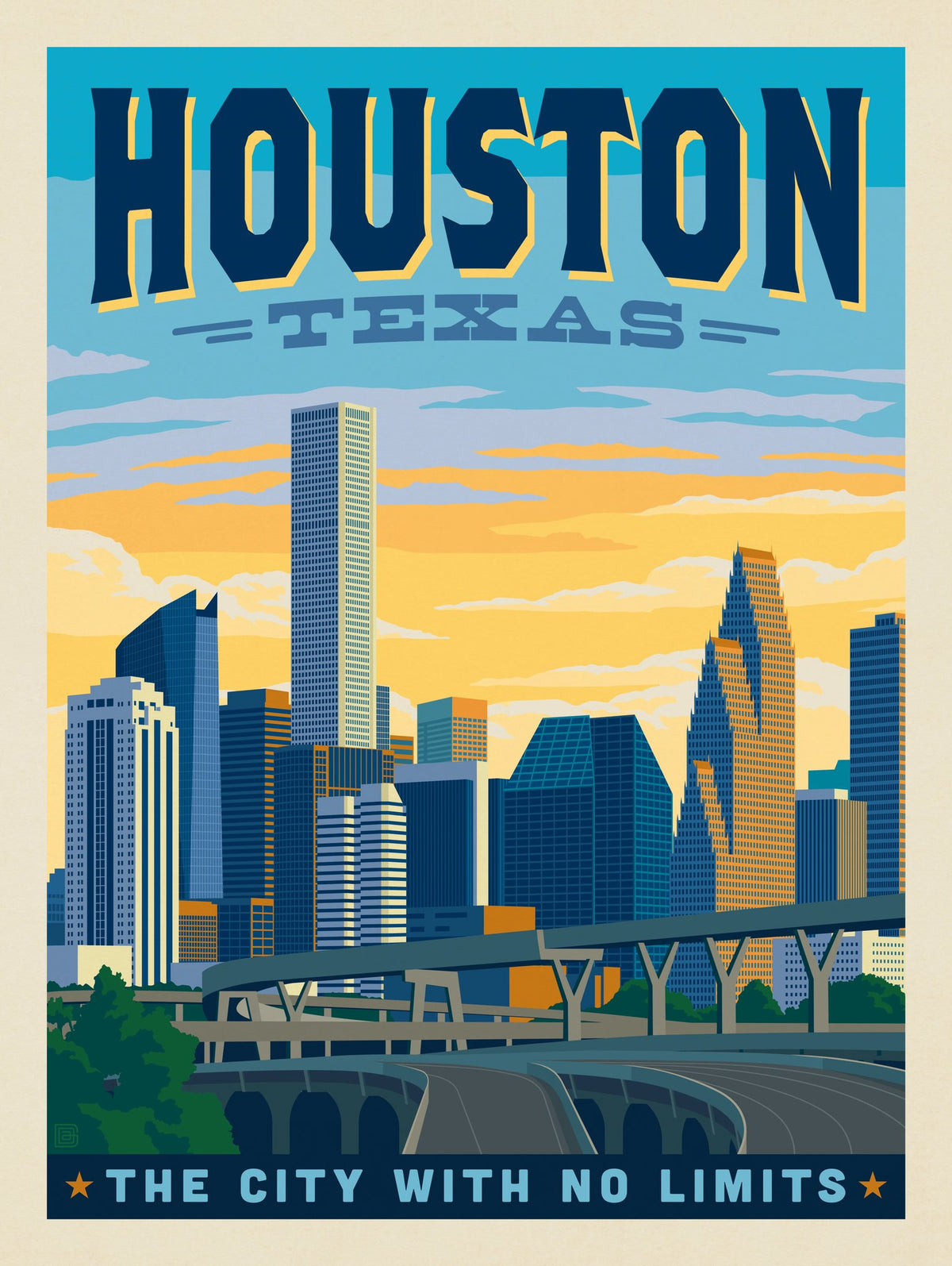 Houston, Texas: City With No Limits - Puzzle - Artwork