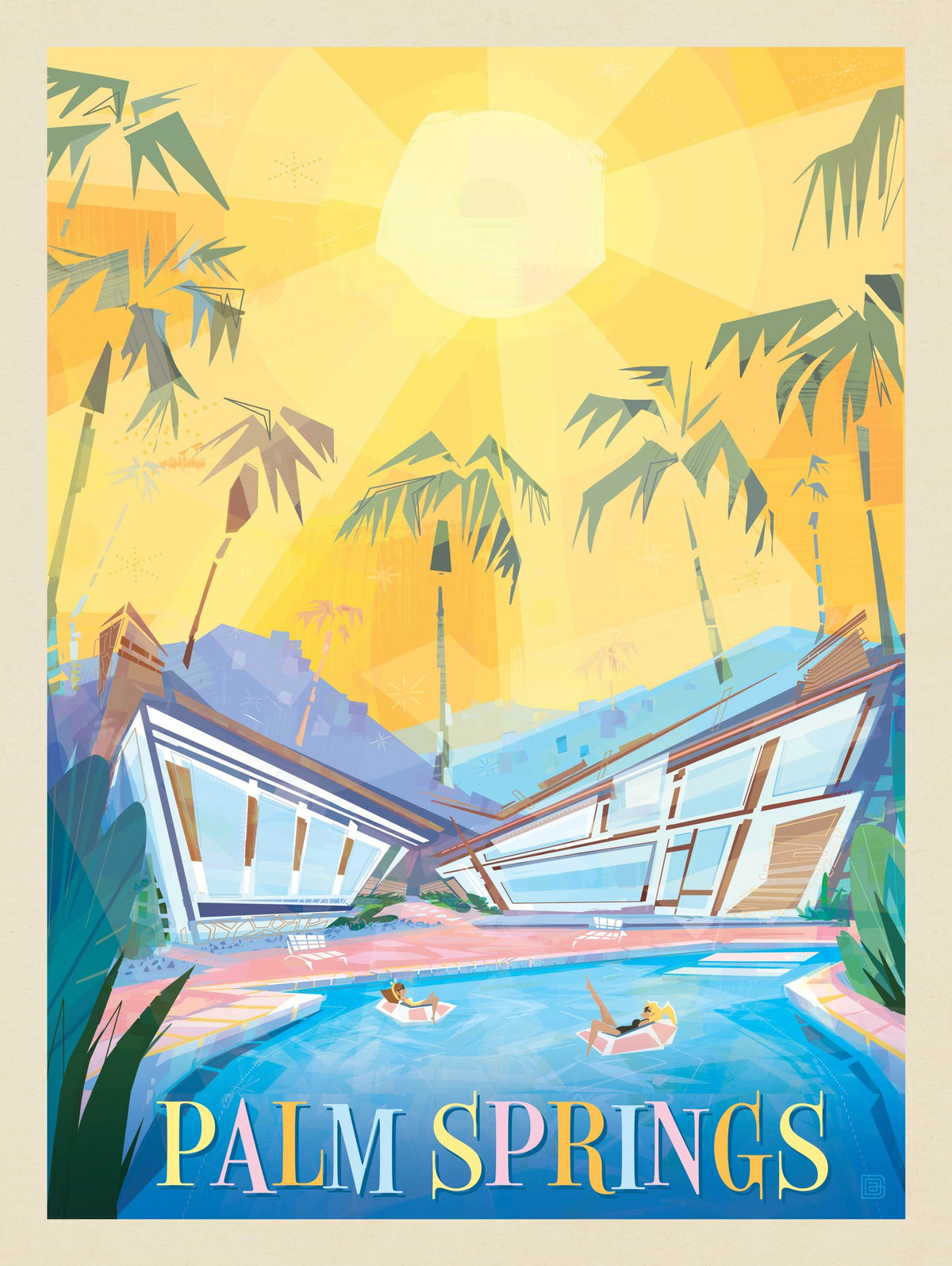 Palm Springs, CA (Mod Design) - Puzzle - Artwork