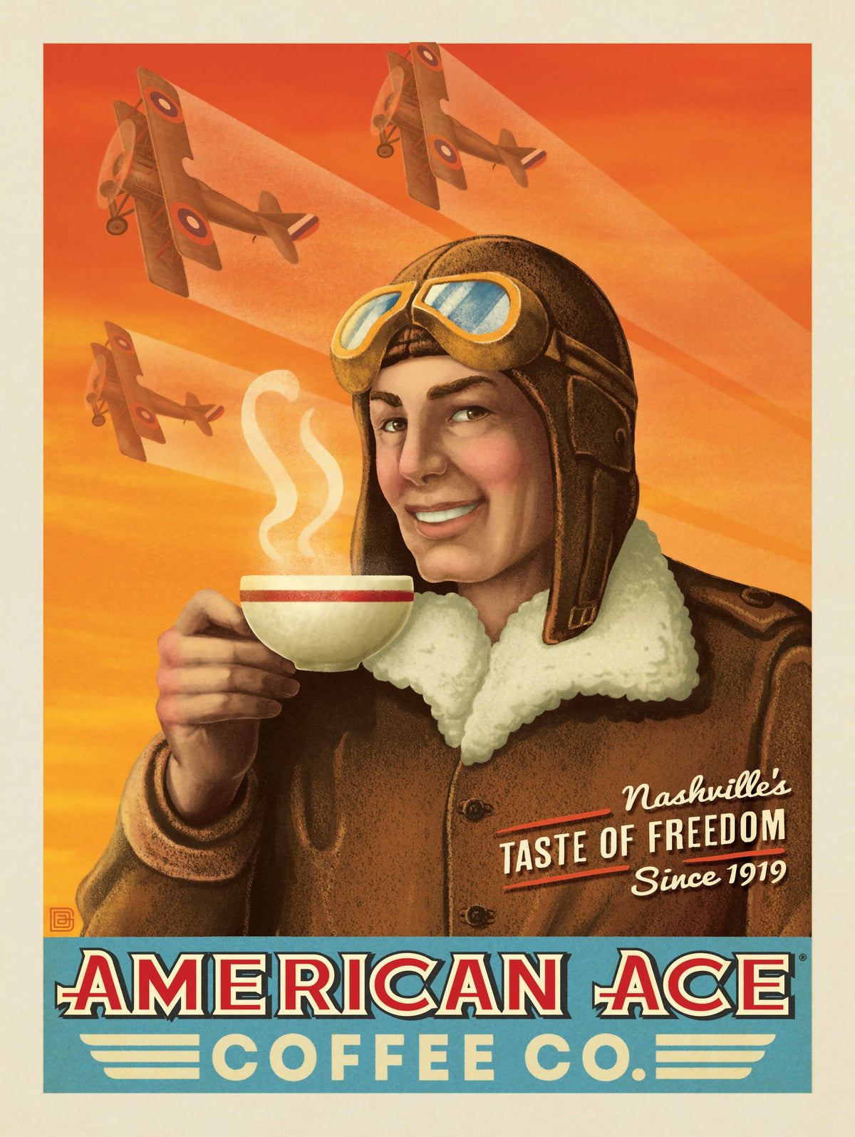 American Ace Coffee - Puzzle - Artwork