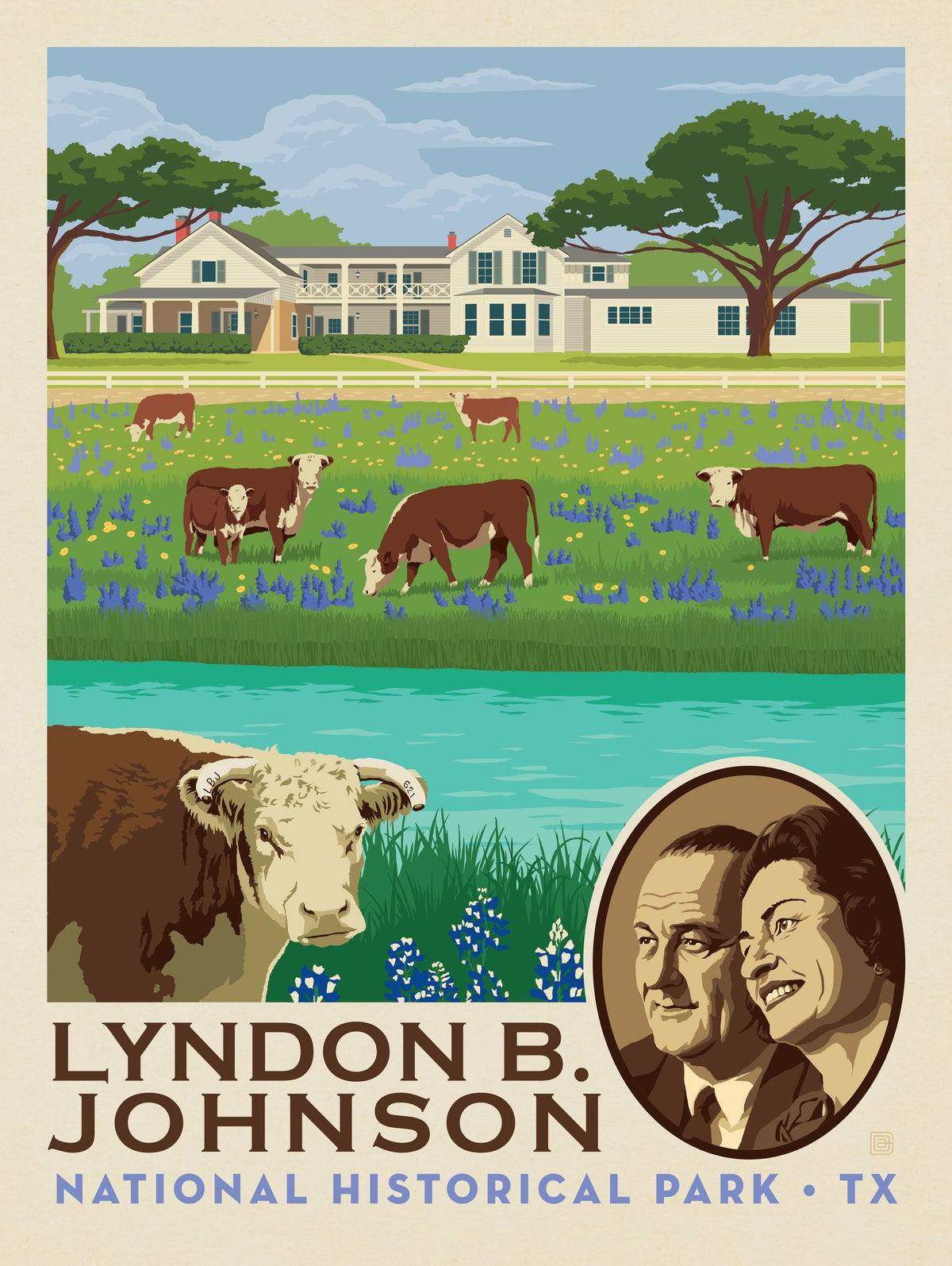 Lyndon B. Johnson National Historical Park, Texas - Puzzle - Artwork
