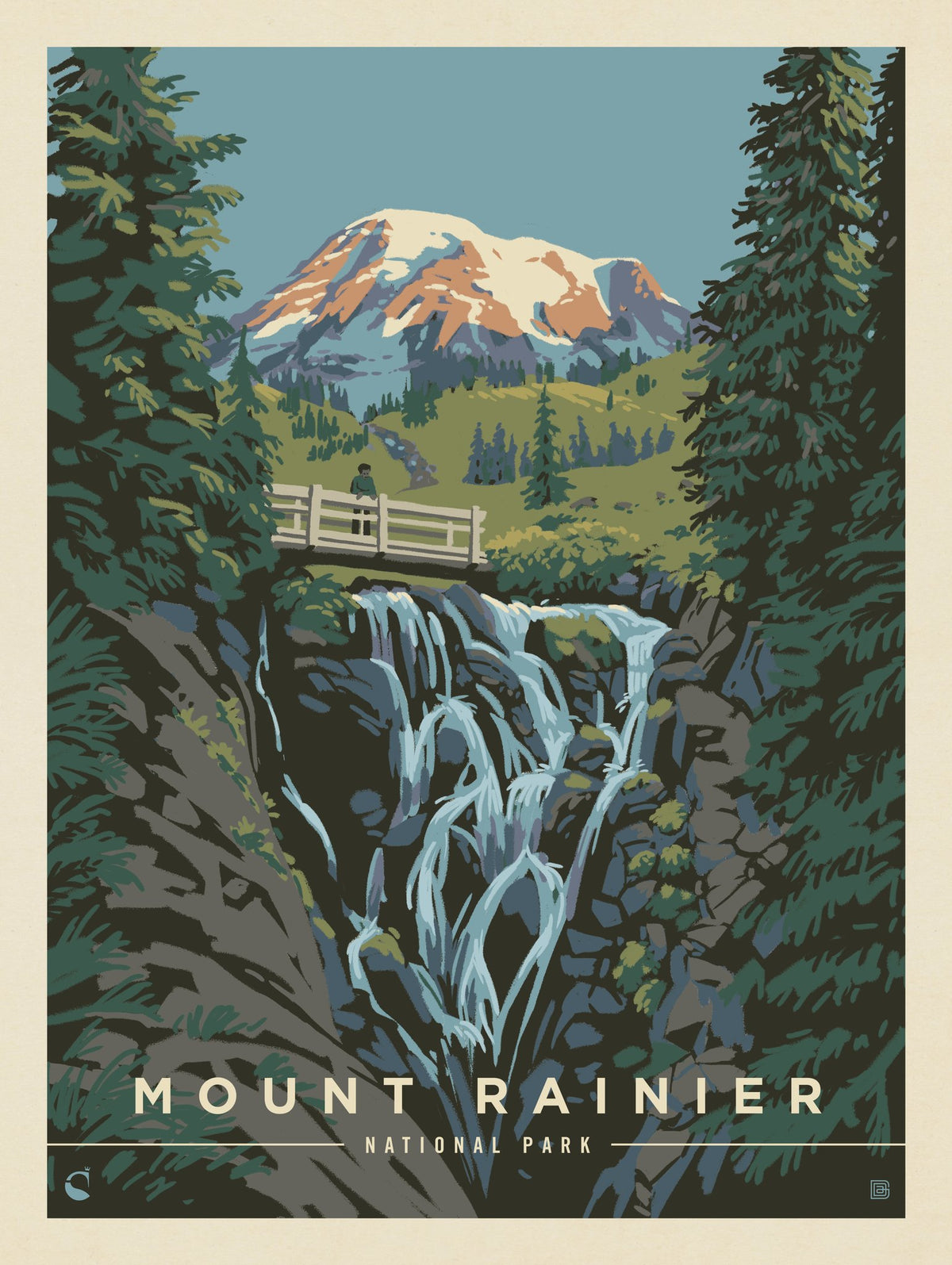 Mount Rainier National Park: Myrtle Falls - Puzzle - Artwork