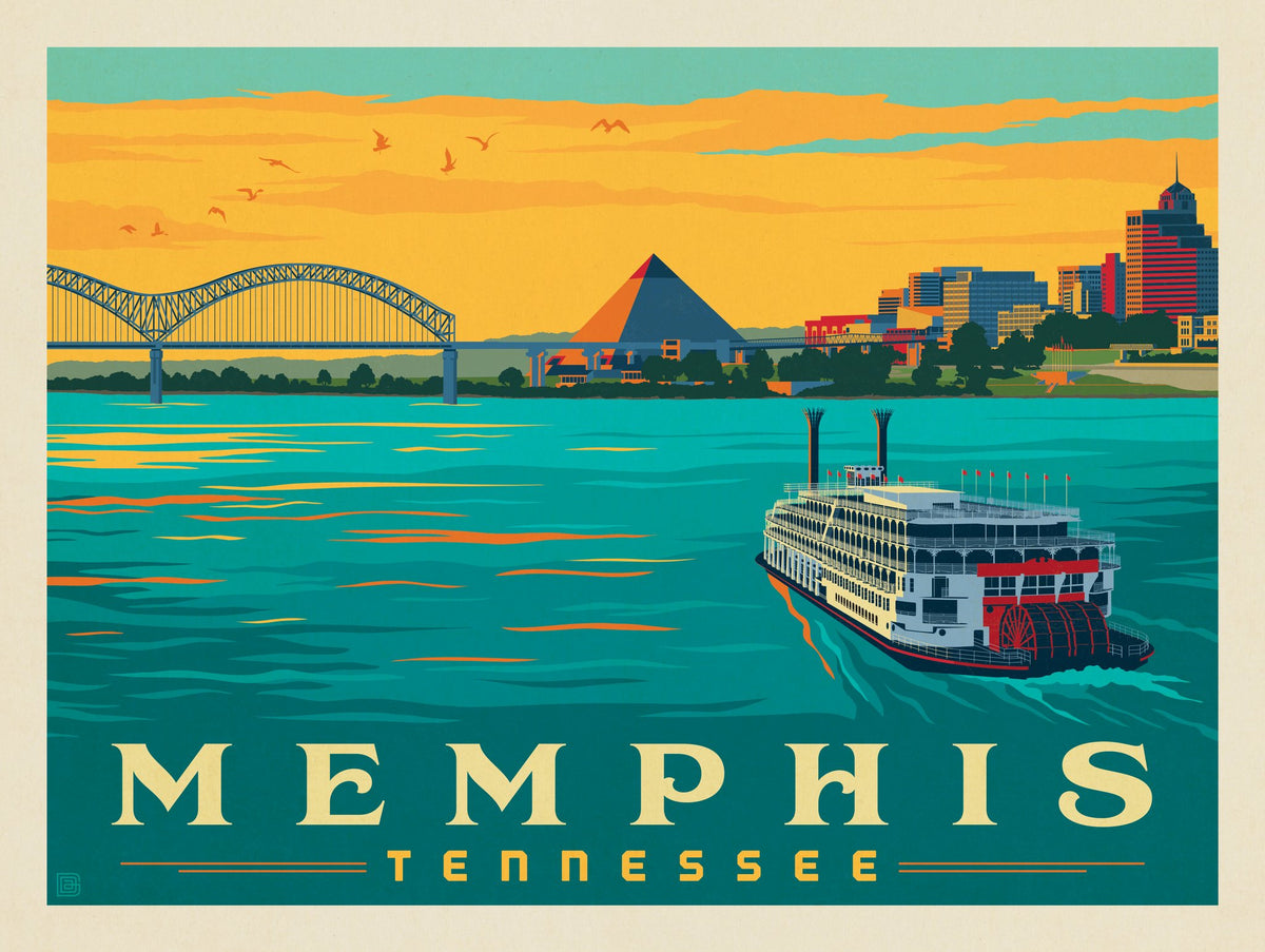 Memphis, TN: River View (Horizontal) - Puzzle - Artwork