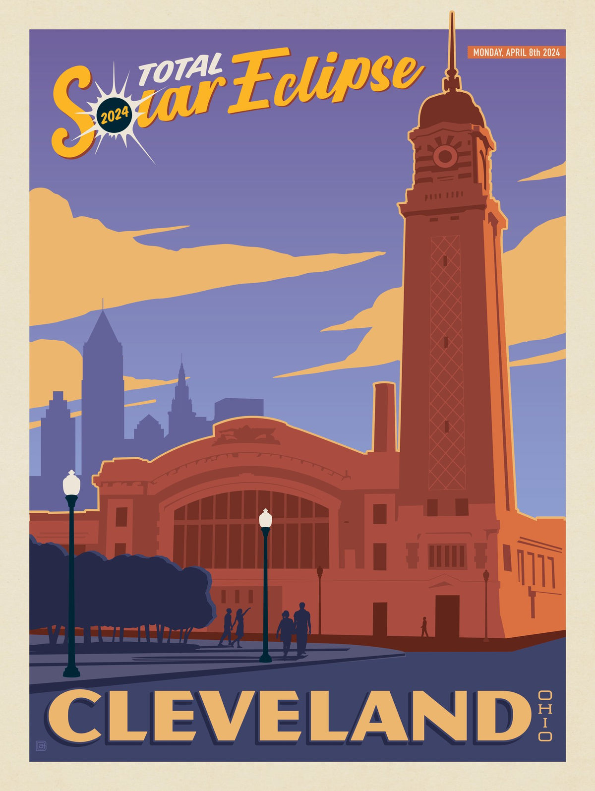 2024 Total Solar Eclipse: Cleveland, OH - Puzzle - Artwork