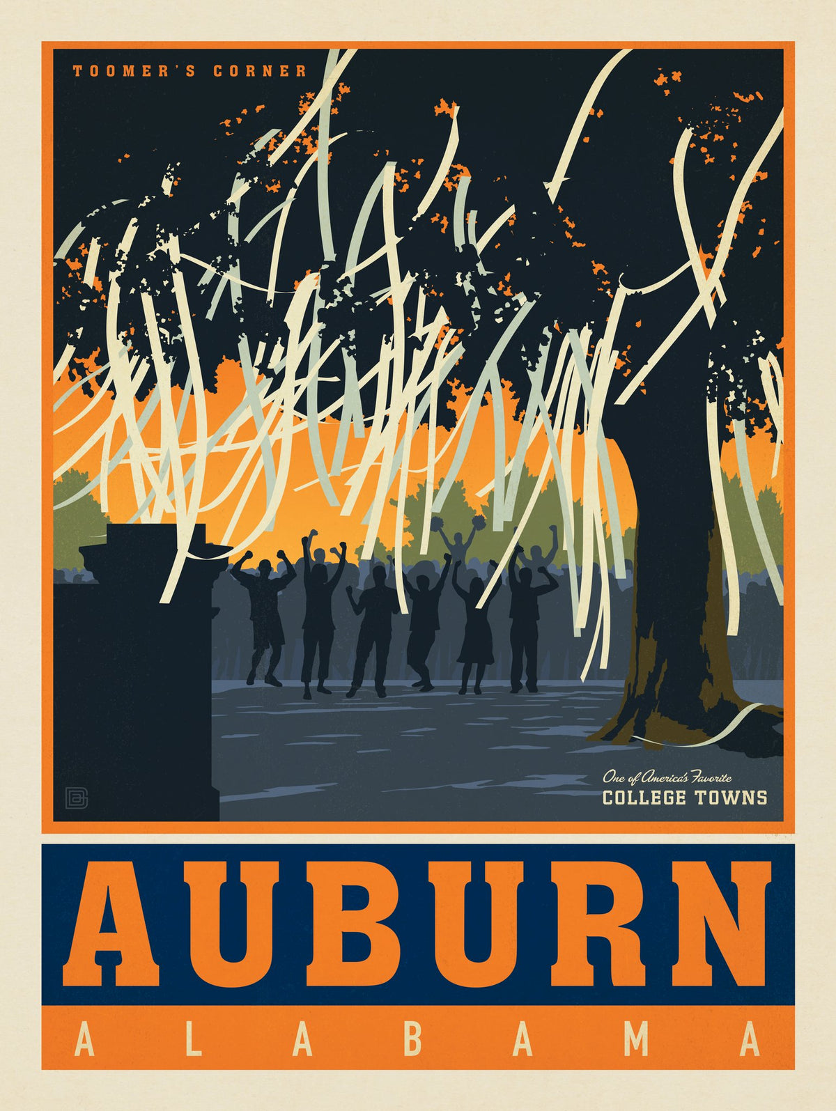 American College Towns: Auburn, Alabama - Puzzle - Artwork