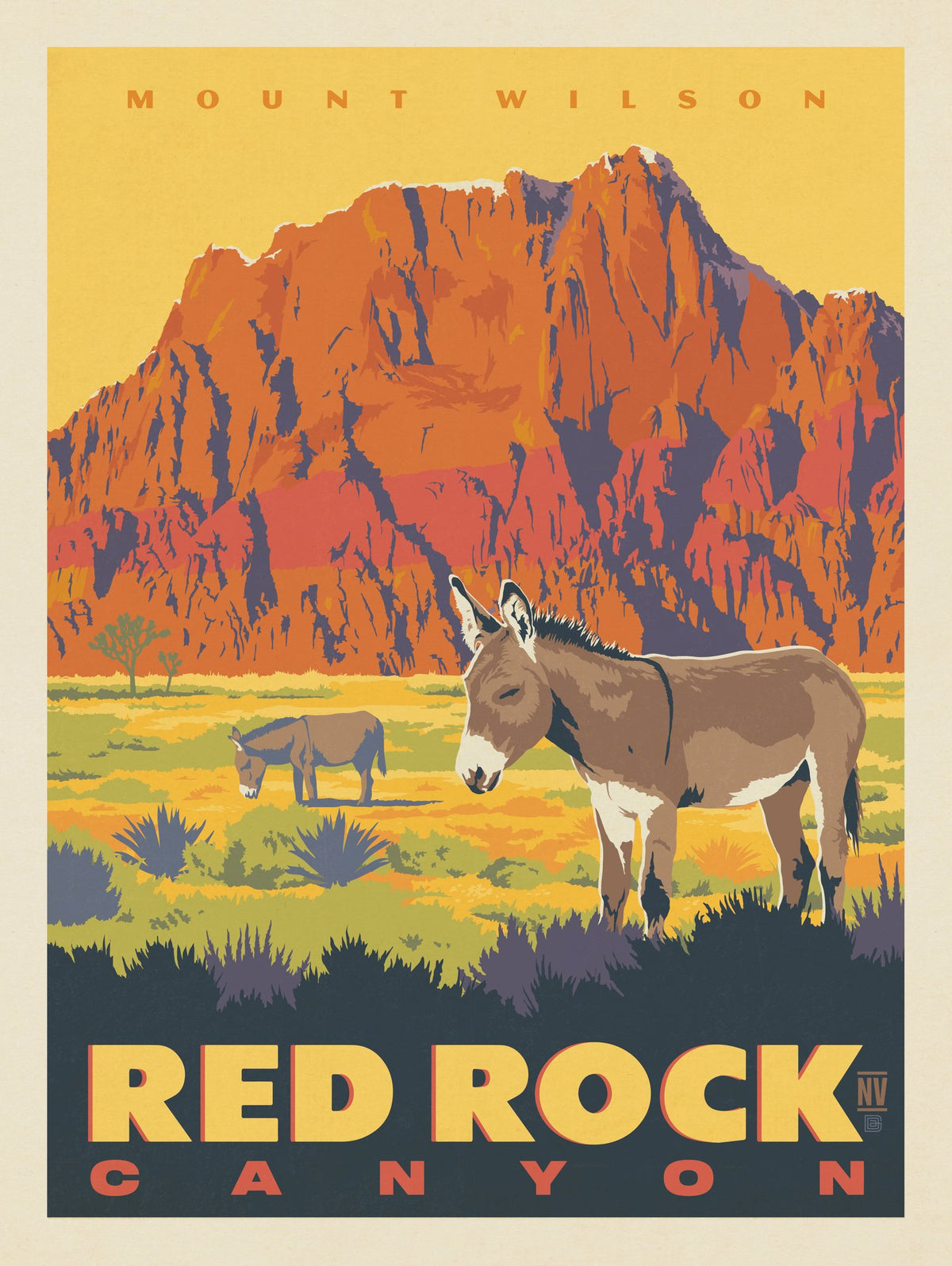 Red Rock Canyon: Mt. Wilson - Puzzle - Artwork