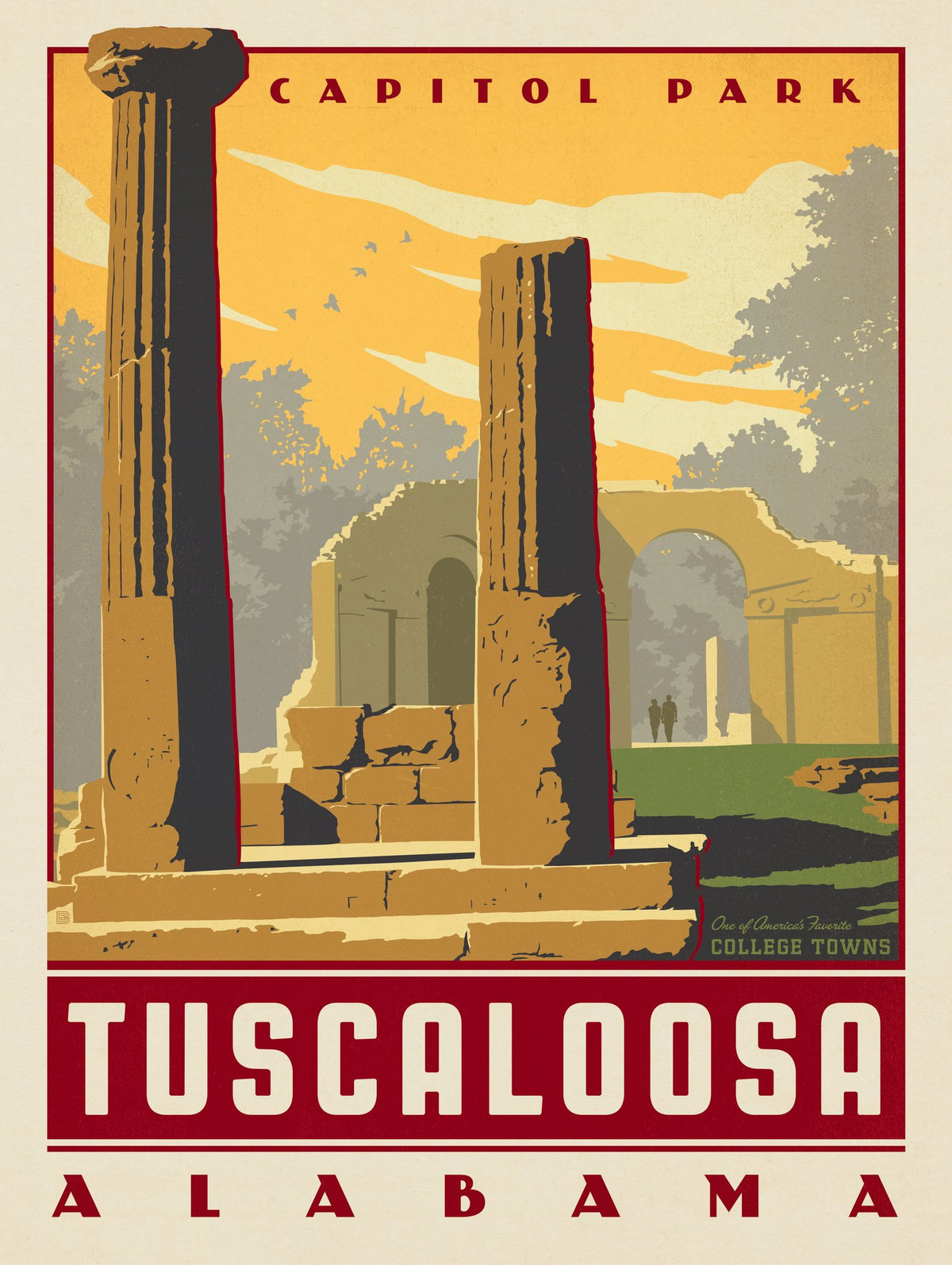 American College Towns: Tuscaloosa, AL - Puzzle - Artwork