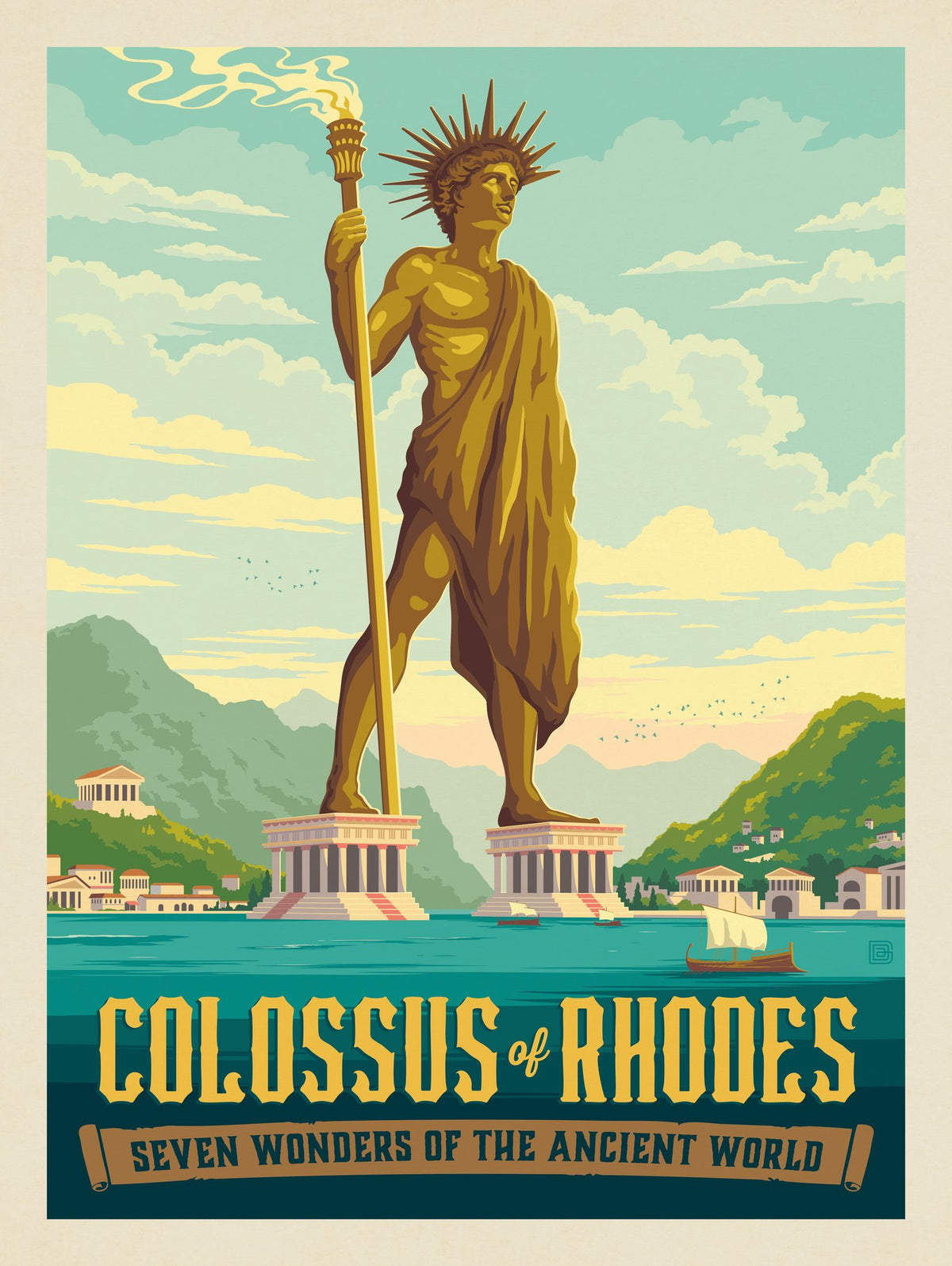 7 Wonders of the Ancient World: The Colossus of Rhodes - Puzzle - Artwork