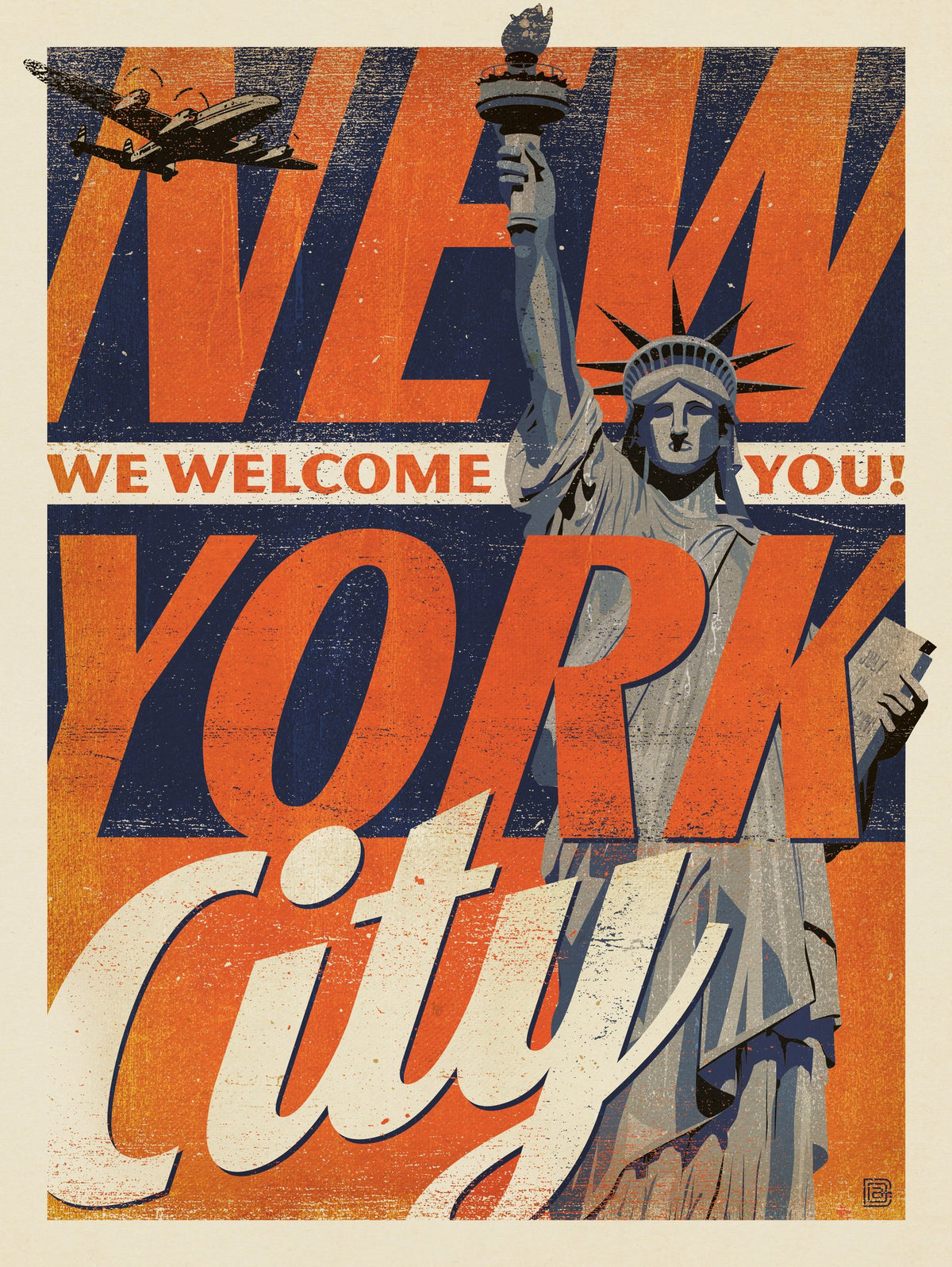 New York Vintage Print: Liberty - Puzzle - Artwork