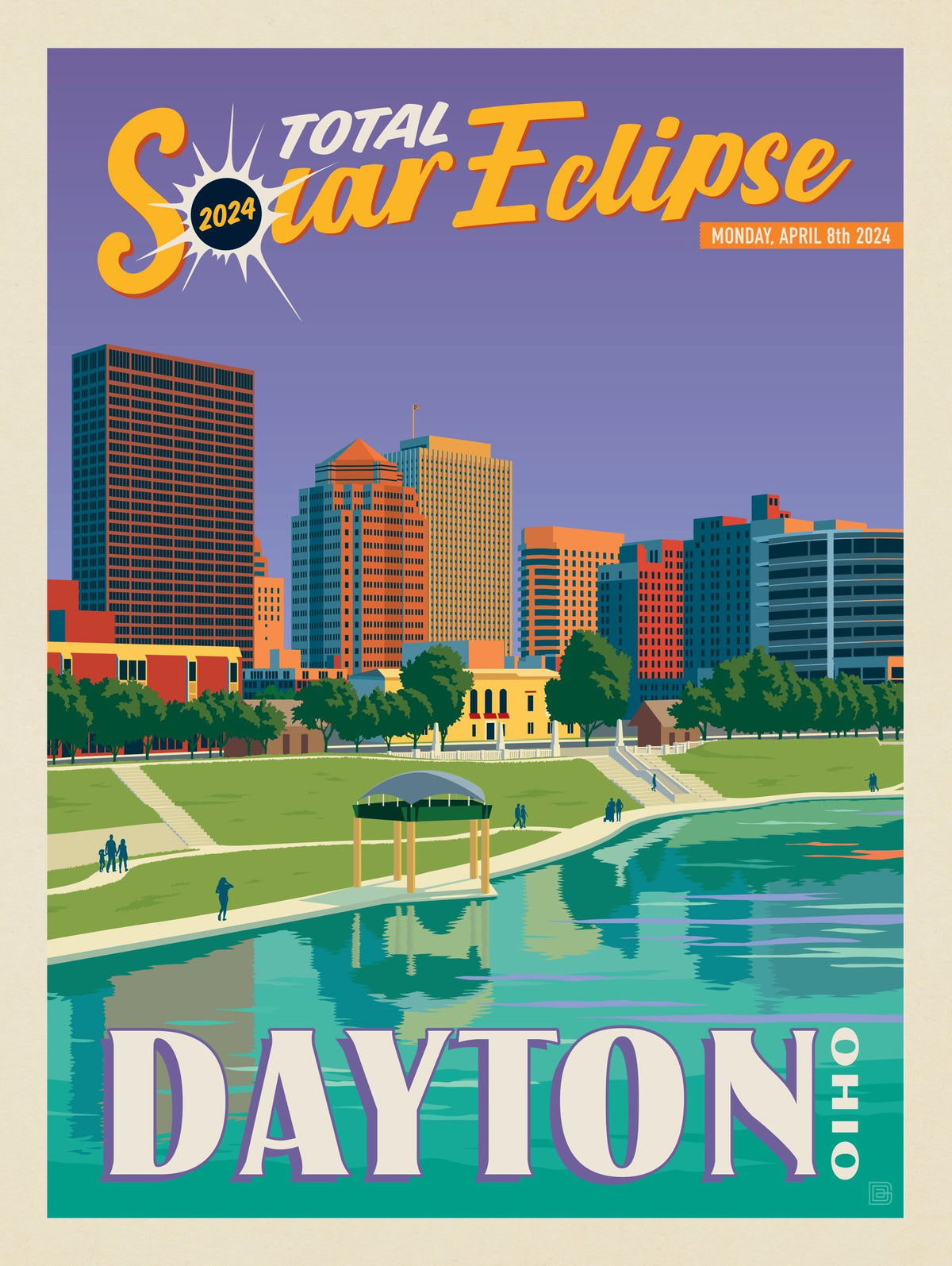 2024 Total Solar Eclipse: Dayton, OH - Puzzle - Artwork