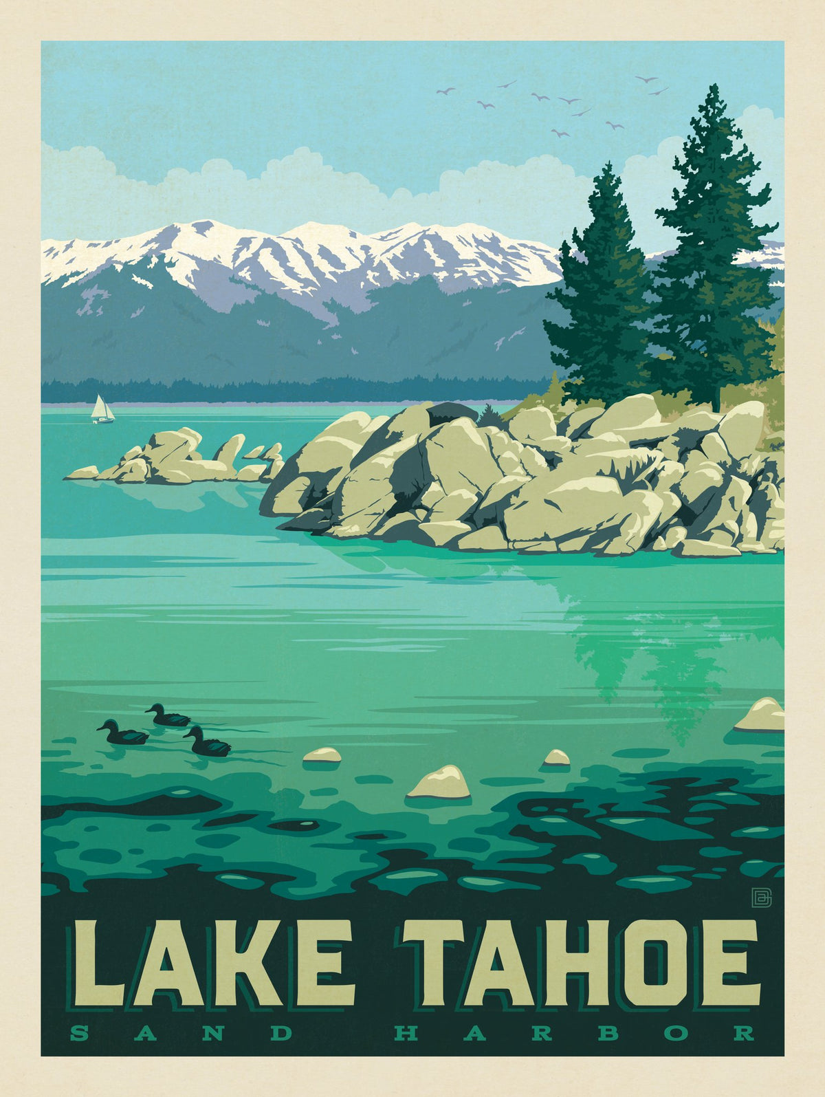 Lake Tahoe: Sand Harbor - Puzzle - Artwork