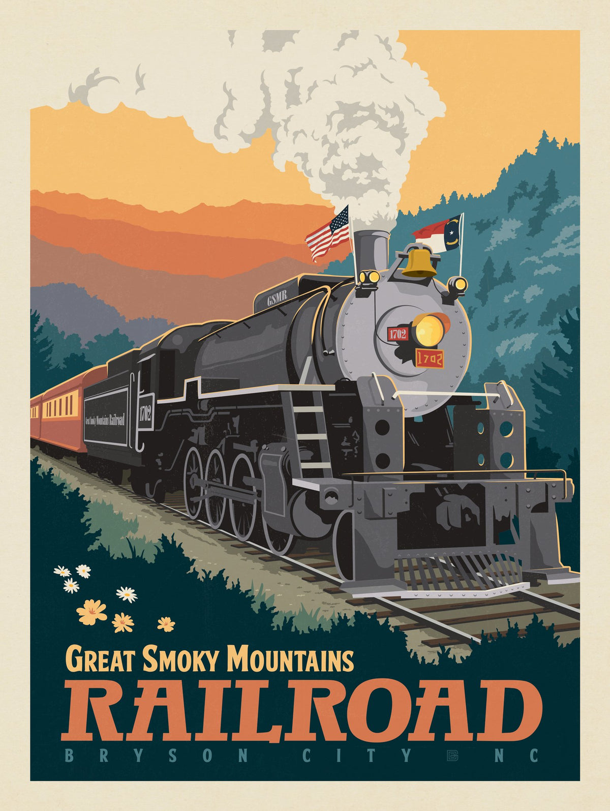 Great Smoky Mountain Railroad: Steam Engine - Puzzle - Artwork