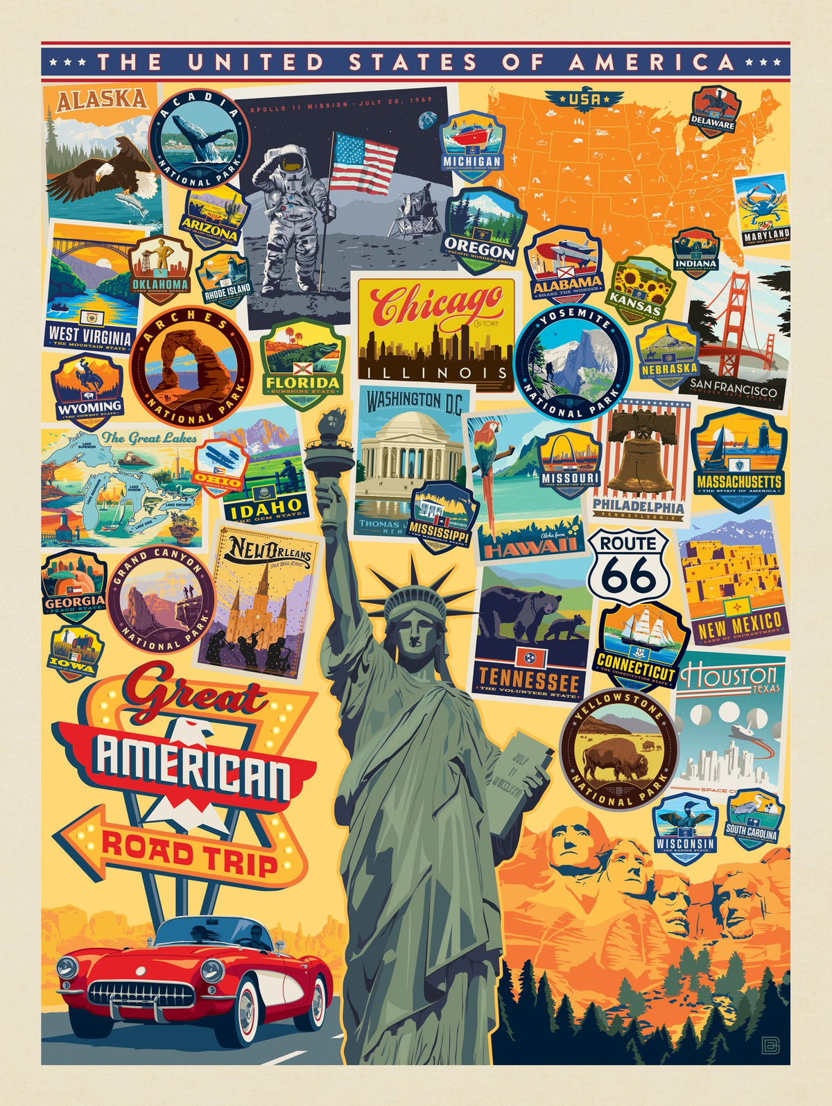 American Travel: USA Collage - Puzzle - Artwork