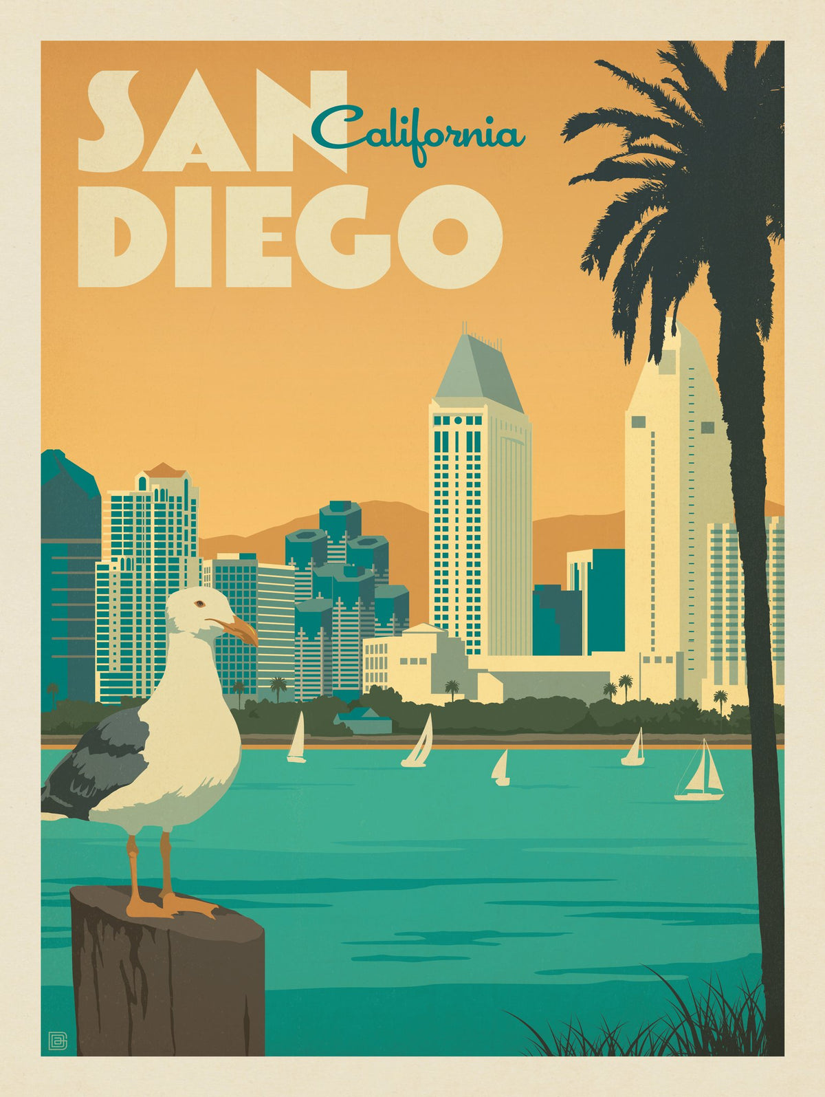 San Diego, CA - Puzzle - Artwork