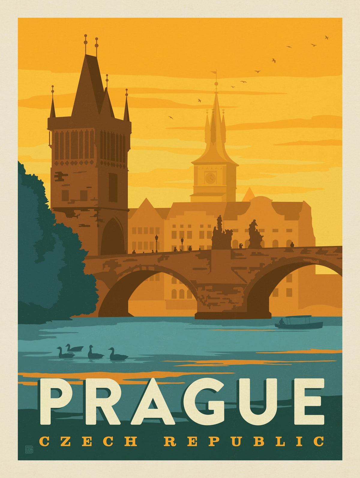 Czech Republic: Prague Sunset - Puzzle - Artwork
