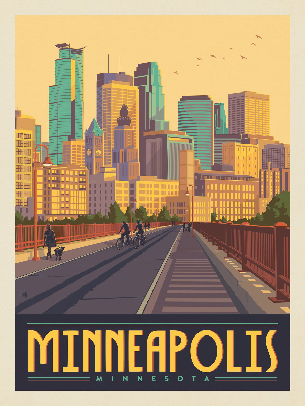 Minneapolis, MN: Stone Arch Bridge - Puzzle - Artwork