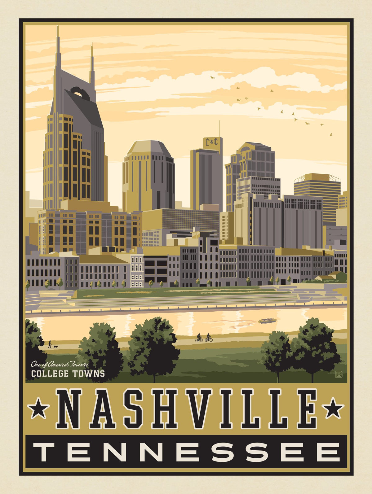 American College Towns: Nashville, TN - Puzzle - Artwork