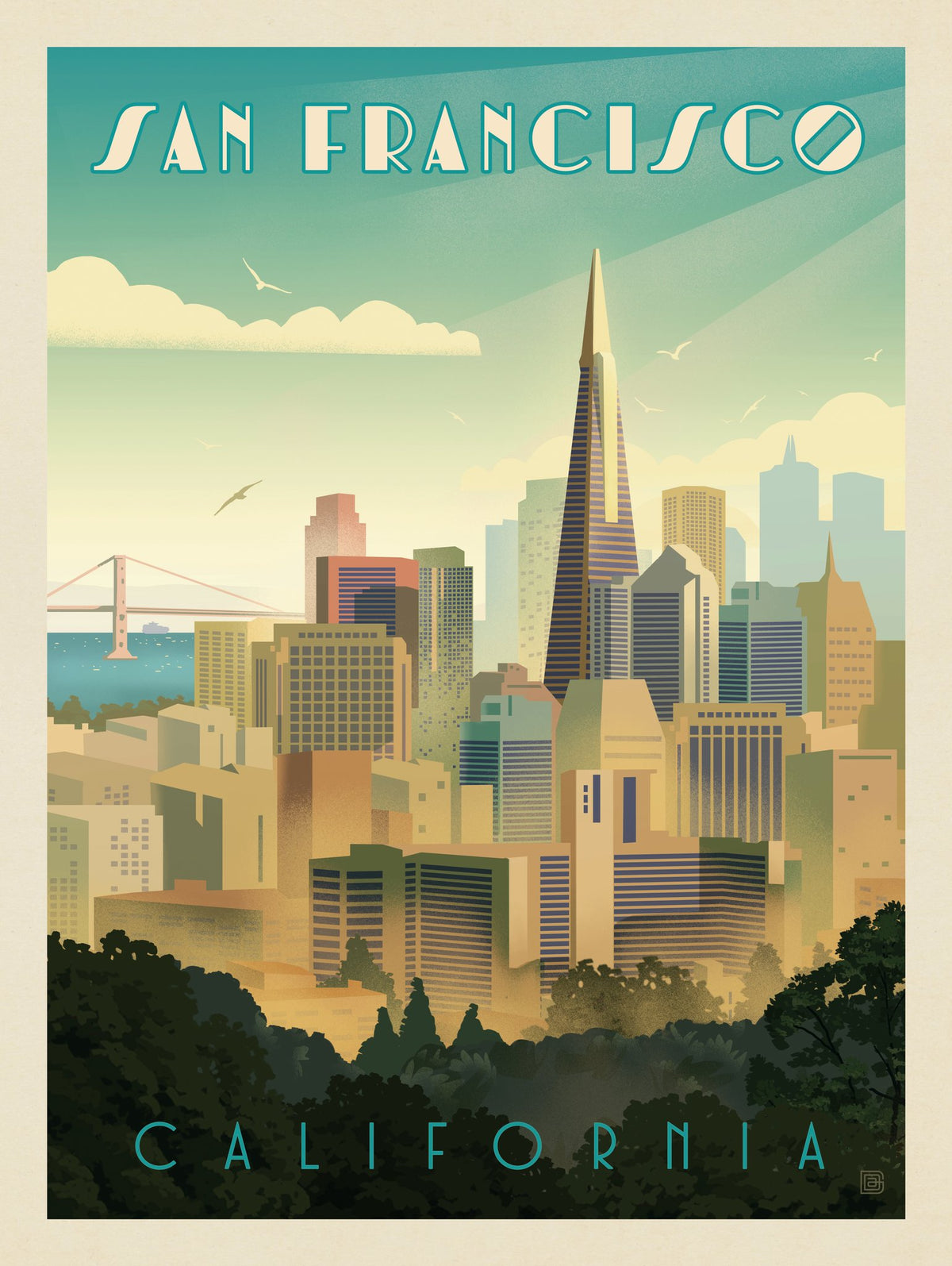 San Francisco, CA: Tower View - Puzzle - Artwork